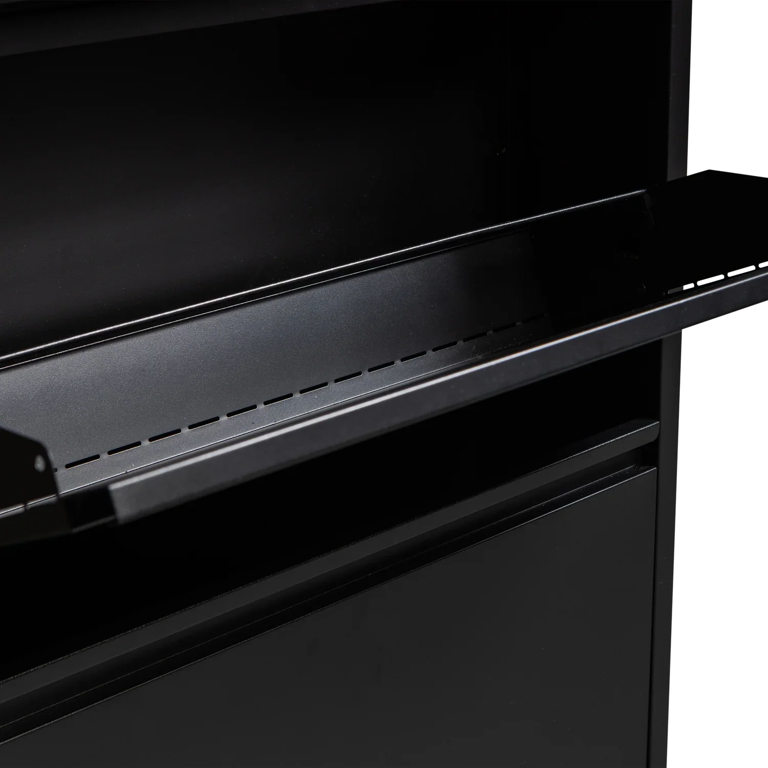 SABINE 3-COMPARTMENT SHOE CABINET METAL BLACK