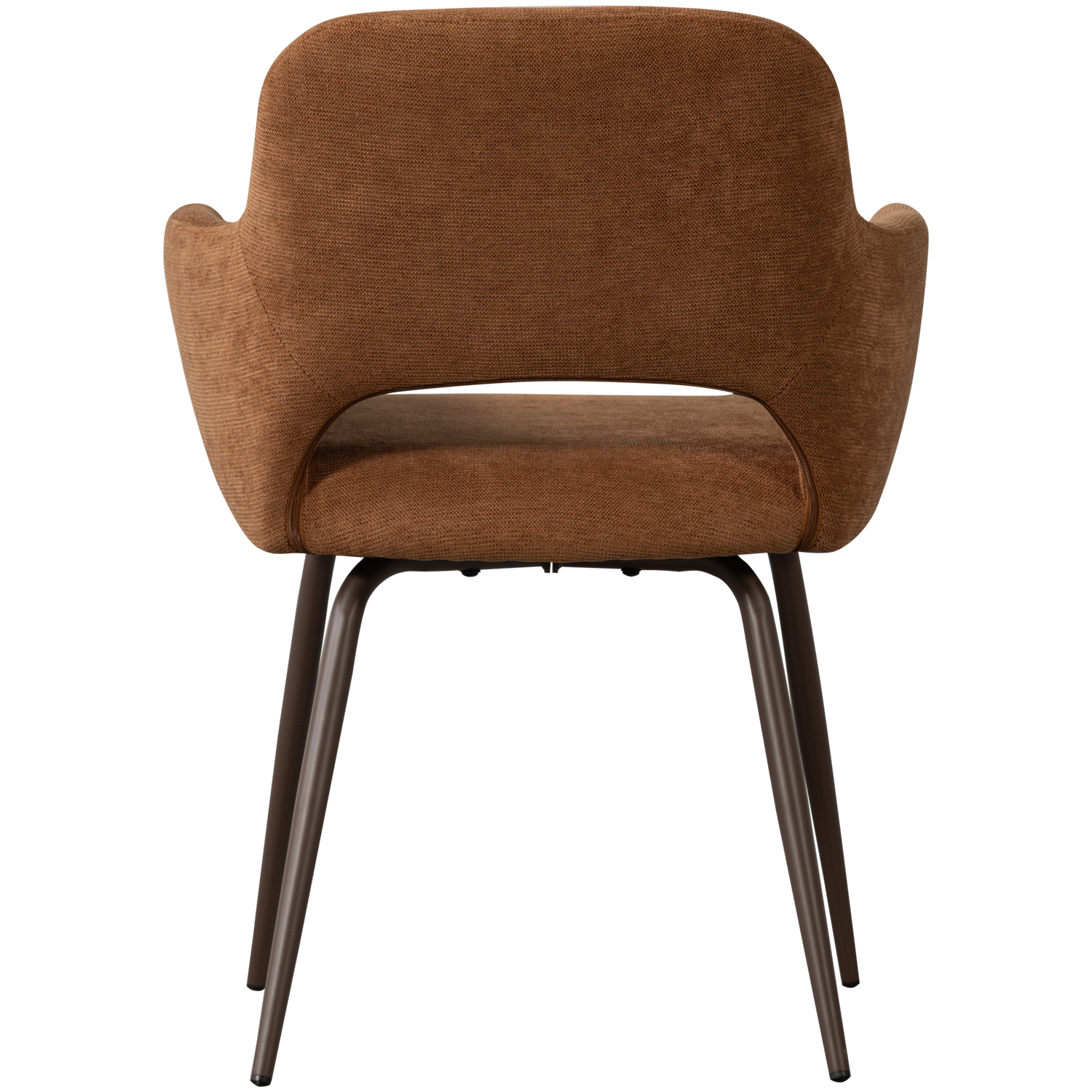 JENNY DINING CHAIR WOVEN FABRIC BROWN