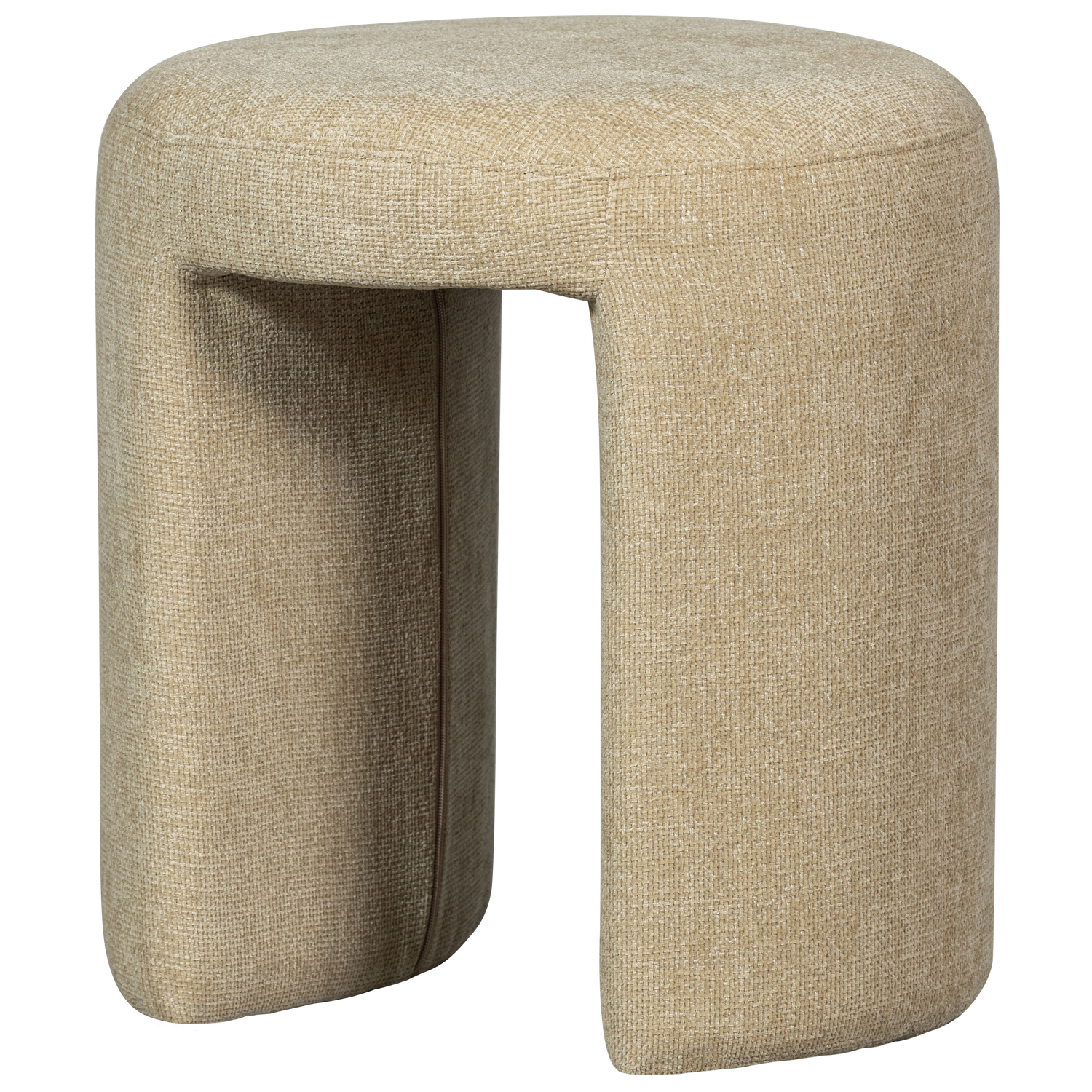 WOOOD taburet CHARLIE UPHOLSTERED | 100% Pes | Natural | 47x45x45 cm