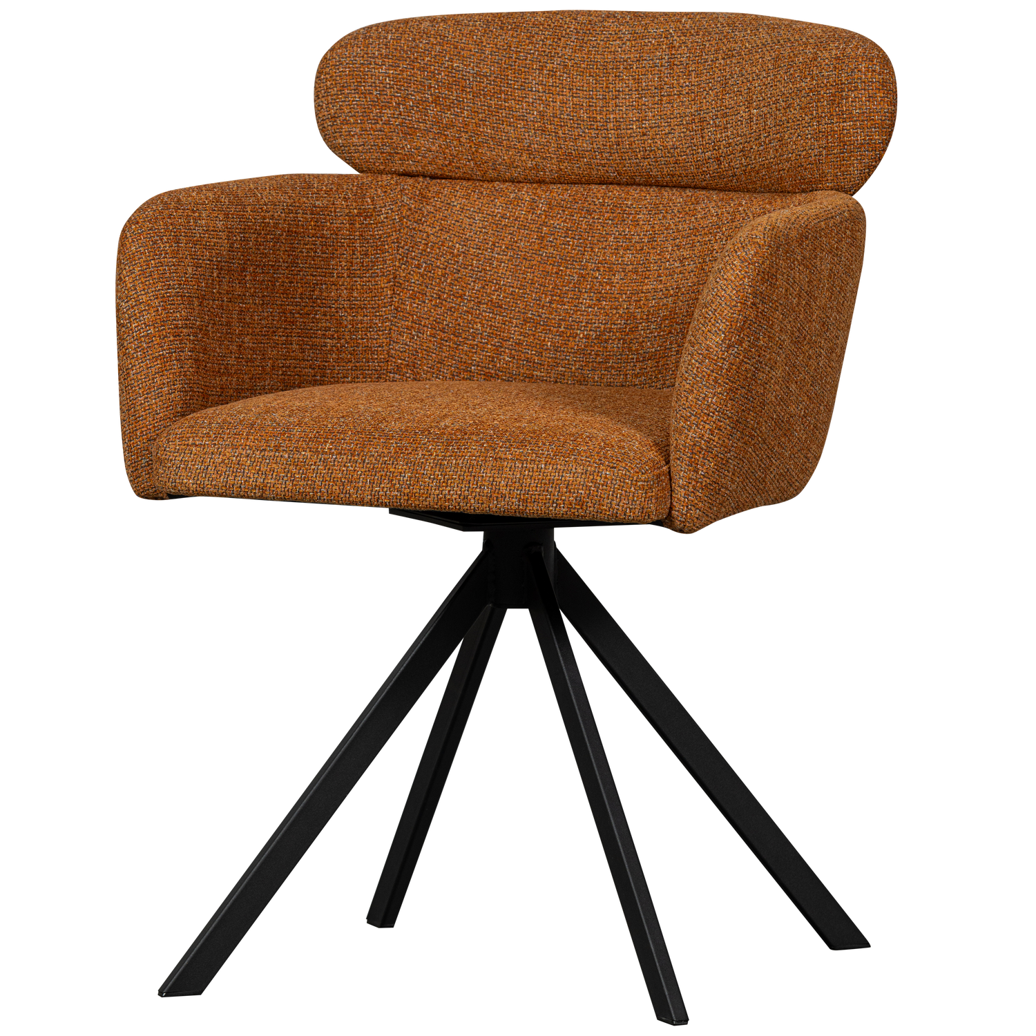 WOOOD scaun dining FENNE SWIVEL | 100% Pes | Ginger | 80x58x60 cm