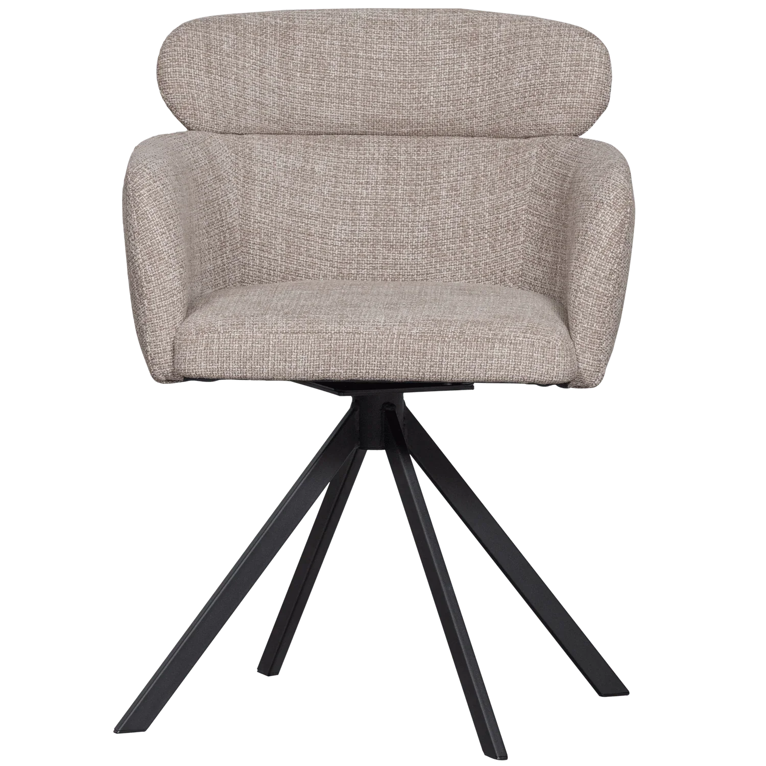 FENNE SWIVEL DINING CHAIR WOVEN FABRIC NATURAL