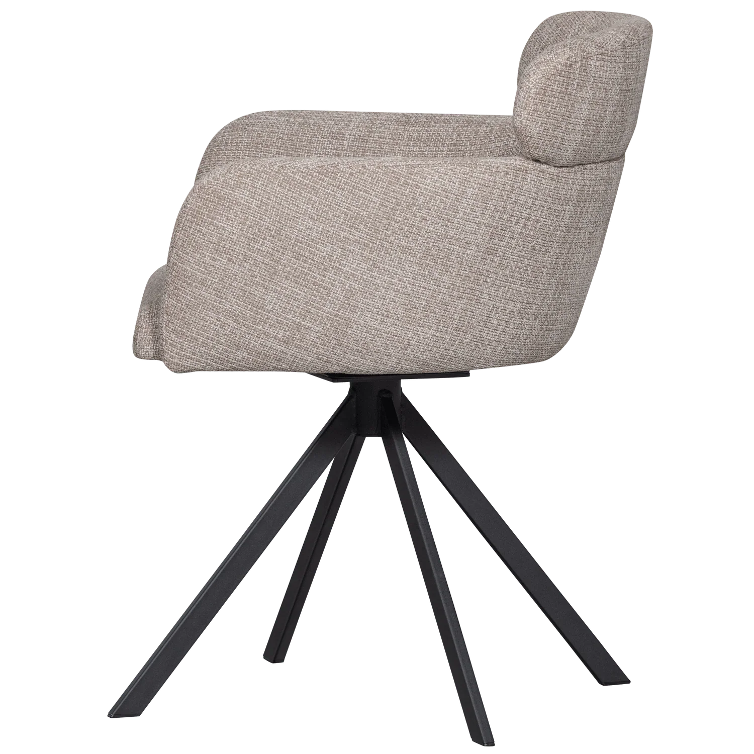 FENNE SWIVEL DINING CHAIR WOVEN FABRIC NATURAL
