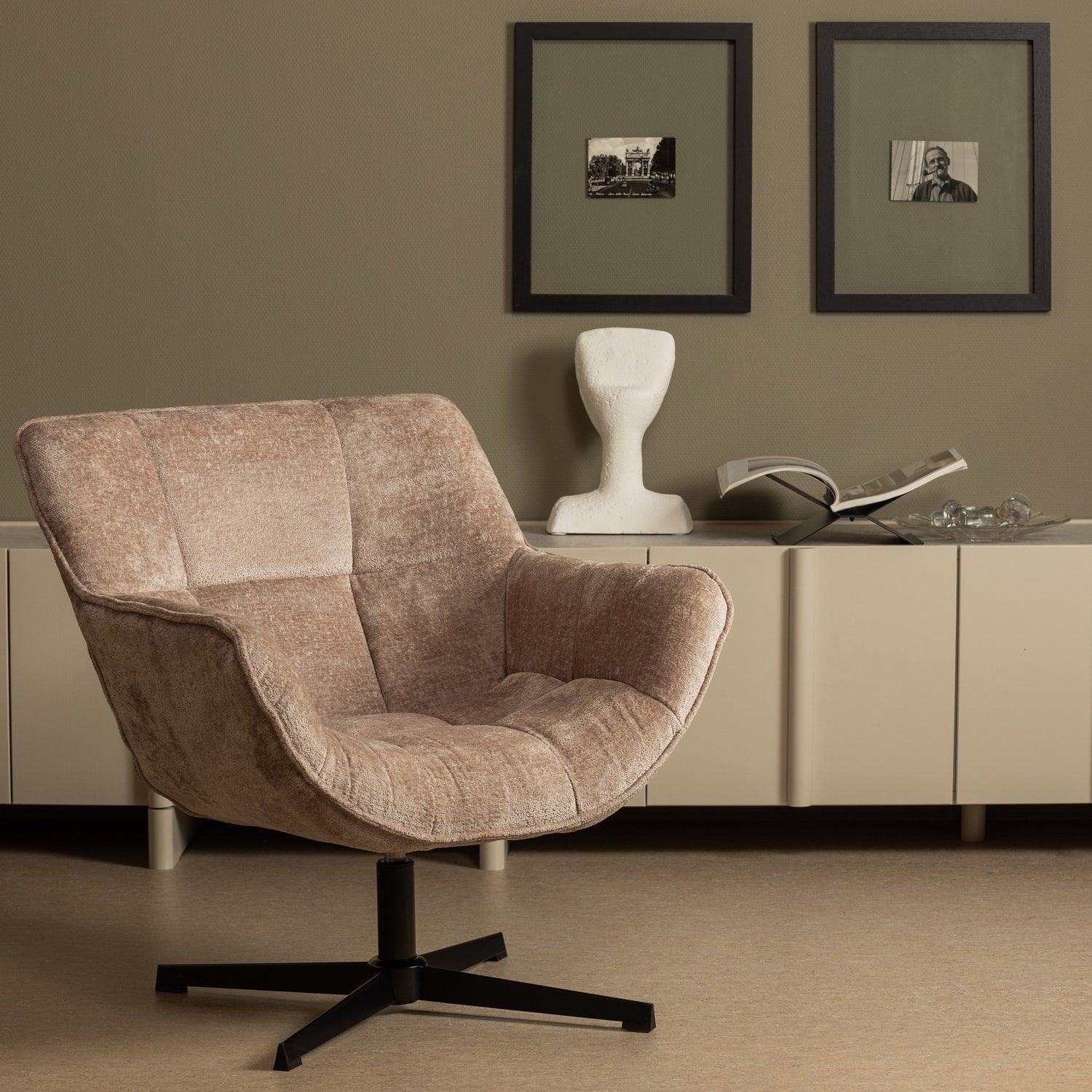 WIBO SWIVEL ARMCHAIR TAUPE