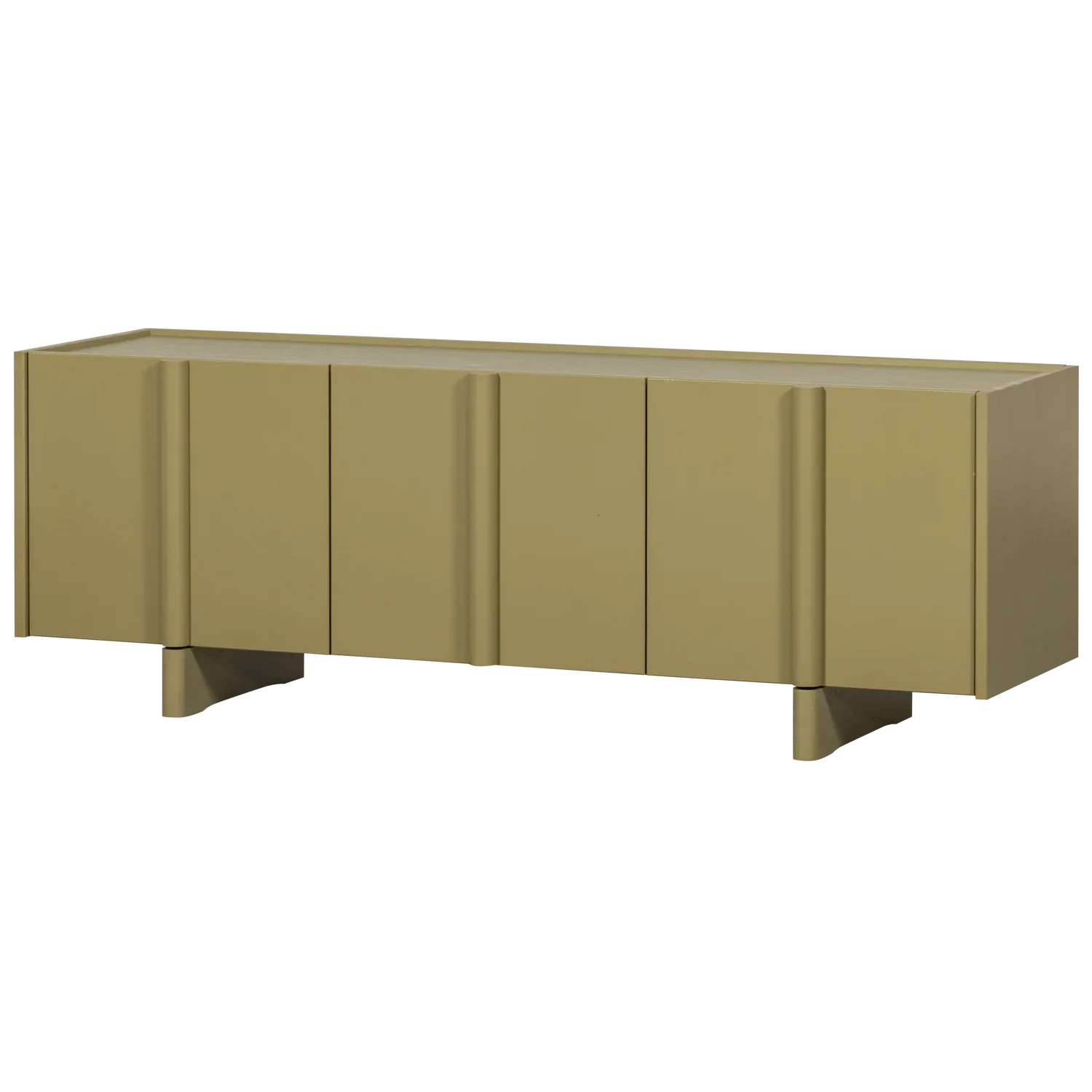 WOOOD comodă TV Basu Tv | pin | Moss | FSC, 152x46x53 cm