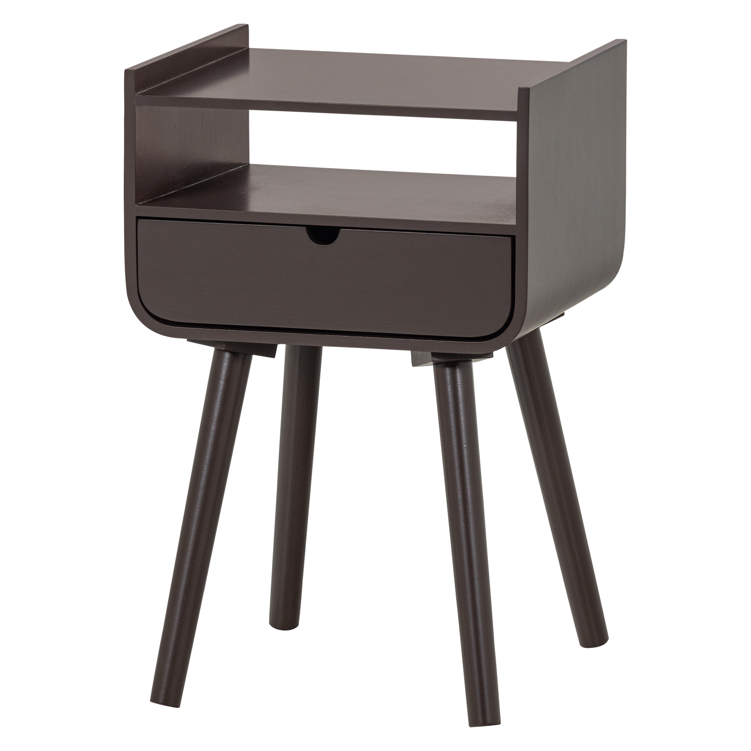 WOOOD noptiera NILS NIGHTSTAND/SIDE | PAL | Maro inchis | 54x36x30 cm