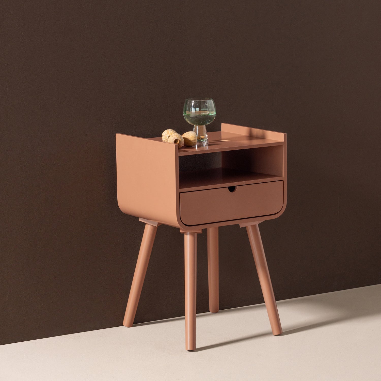 WOOOD noptiera NILS NIGHTSTAND/SIDE | PAL | Roz | 54x36x30 cm