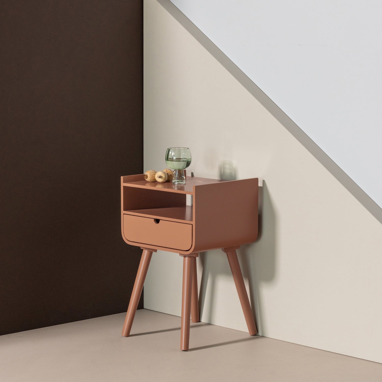 WOOOD noptiera NILS NIGHTSTAND/SIDE | PAL | Roz | 54x36x30 cm