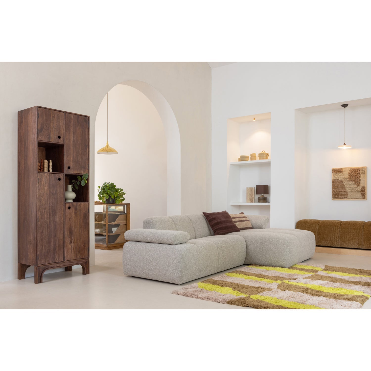 MOJO 1,5-SEATER ELEMENT ARM LEFT BOUCLE BEIGE MELANGE