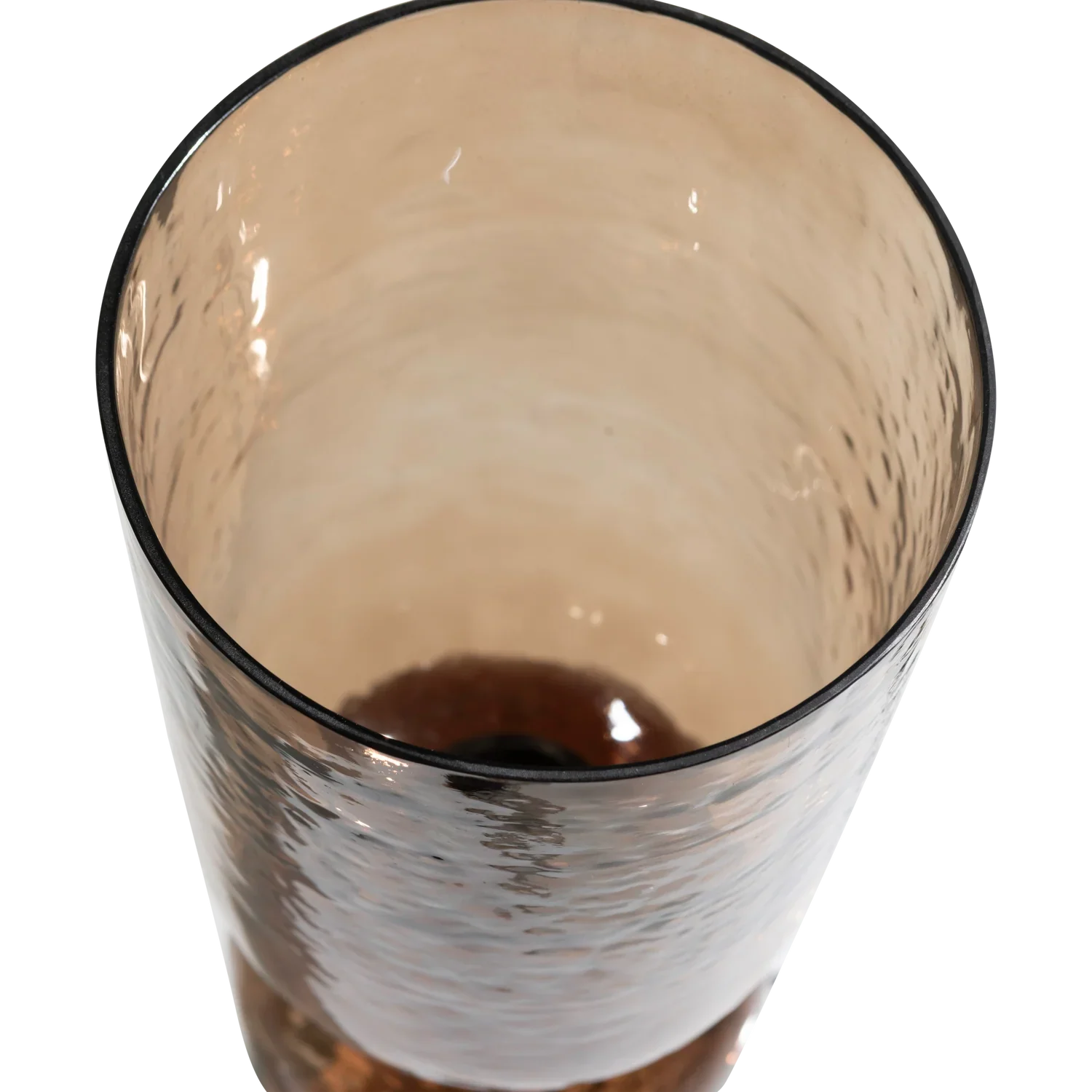 GIGI TABLE LAMP HAMMERED GLASS 51xO15CM BROWN