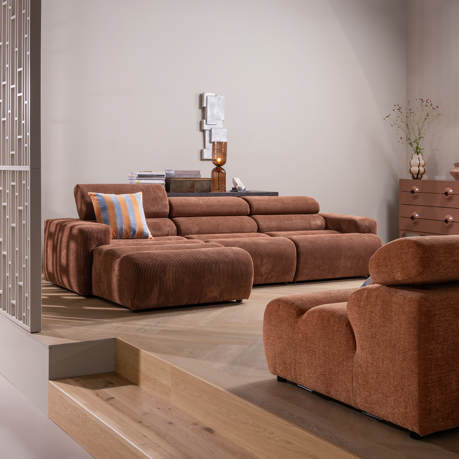 WOOOD canapea modulara NOVI 1-SEATER ELEMENT | 100% Pes | Portocaliu | 86x82x113 cm