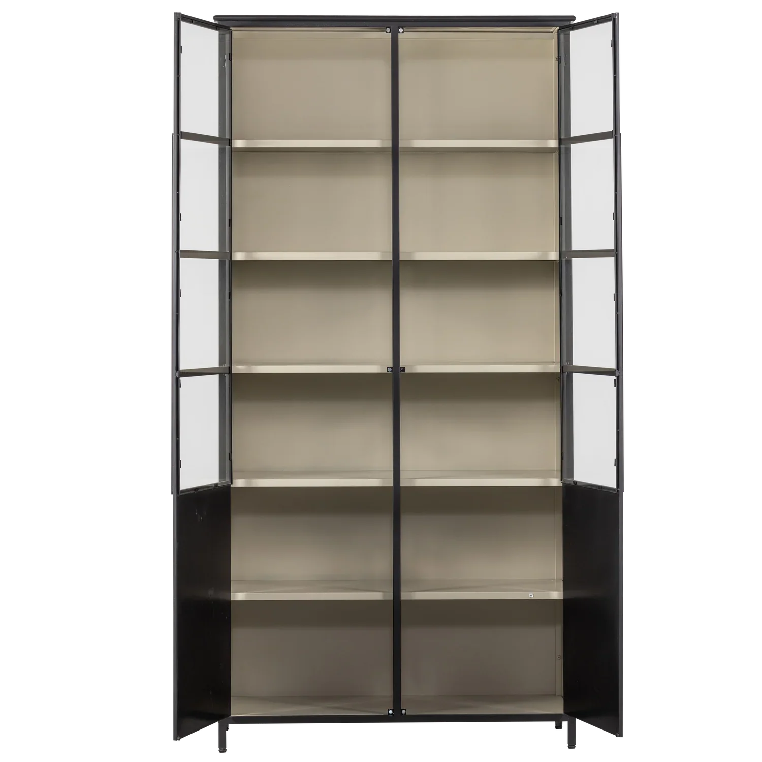 EXHIBIT XL 2-DOORS DISPLAY CASE METAL BLACK