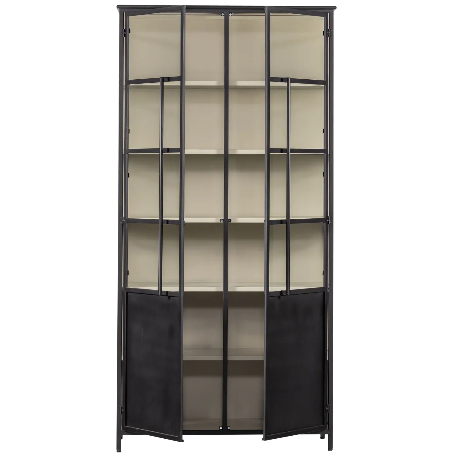 EXHIBIT XL 2-DOORS DISPLAY CASE METAL BLACK