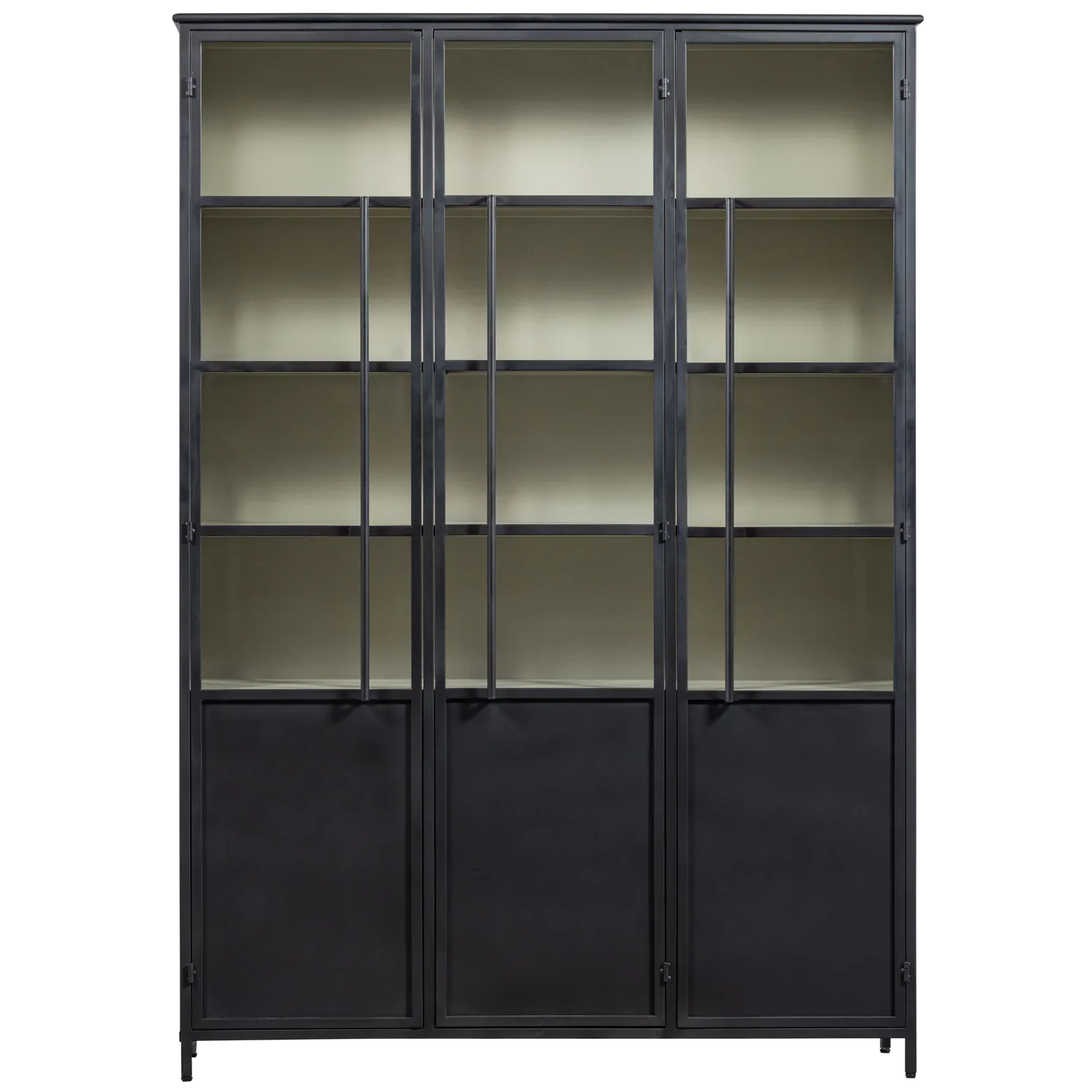 EXHIBIT XL 3-DOORS DISPLAY CASE METAL BLACK