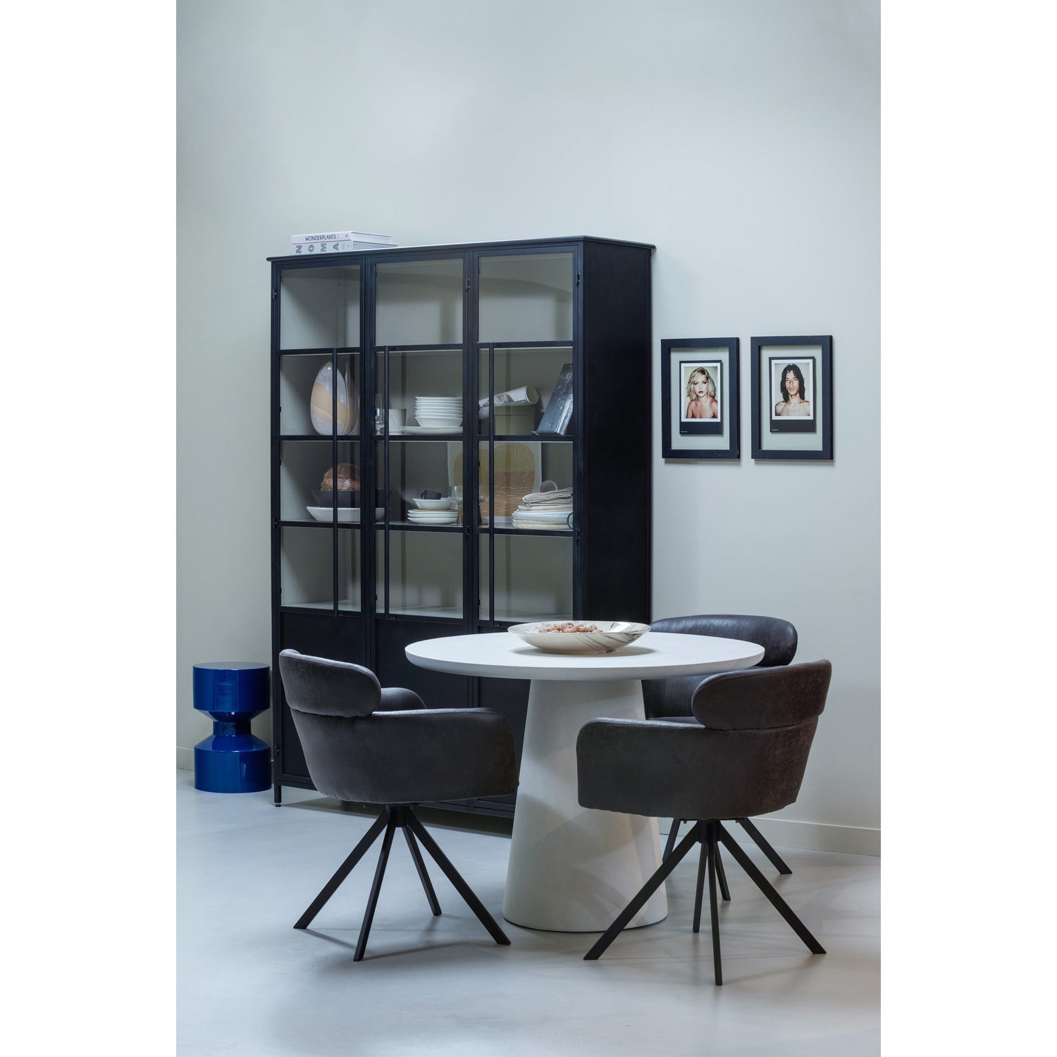 WOOOD masa dining DAMON | Fiber Clay | Alb | 77x100x100 cm