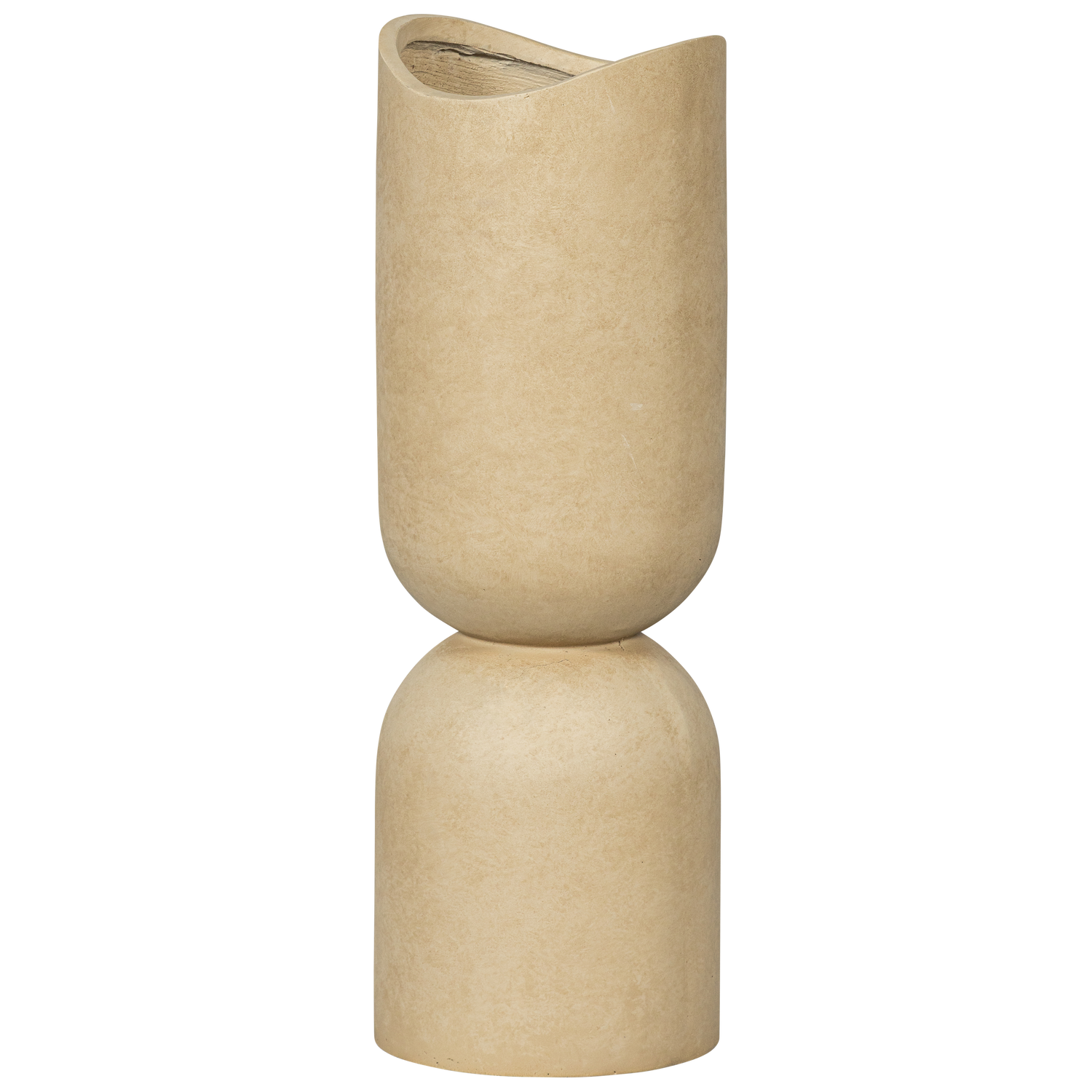WOOOD decoratiune MOSI VASE/PLANT | Fiber Clay | Bej | 75x25x25 cm