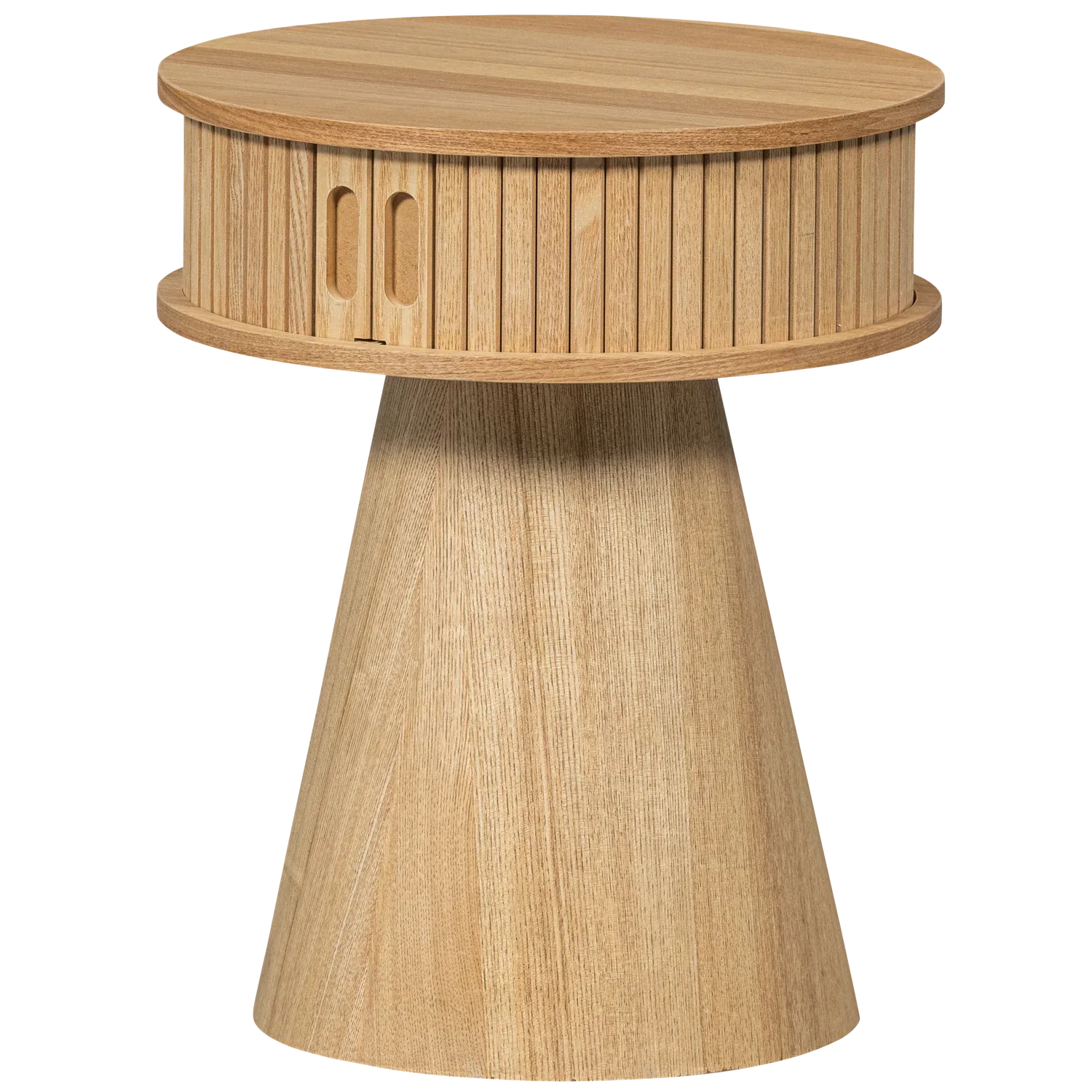 KARRI NIGHTSTAND ROUND WOOD NATURAL