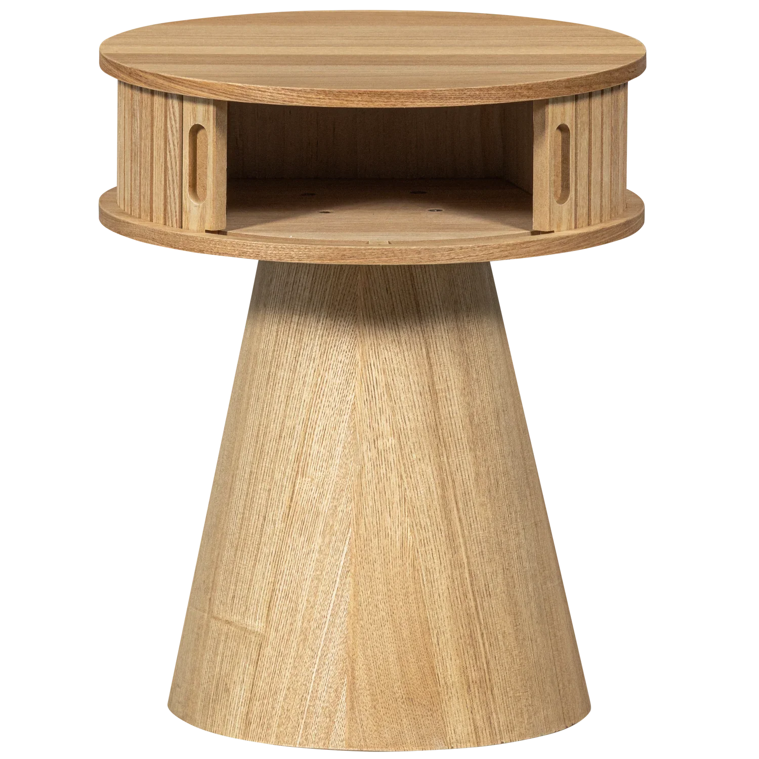 KARRI NIGHTSTAND ROUND WOOD NATURAL