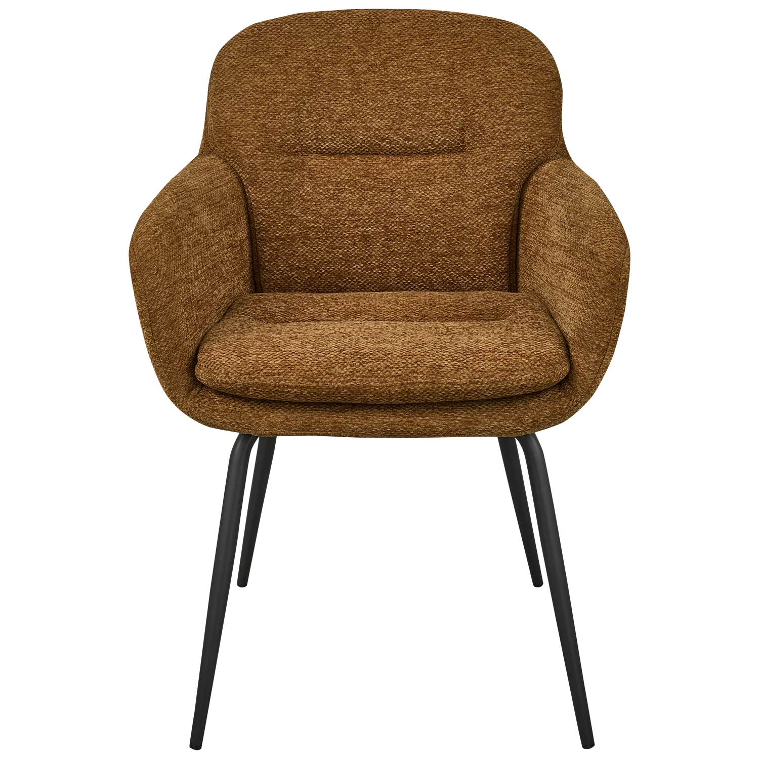 RUNA DINING CHAIR CHENILLE CARAMEL BROWN/YELLOW