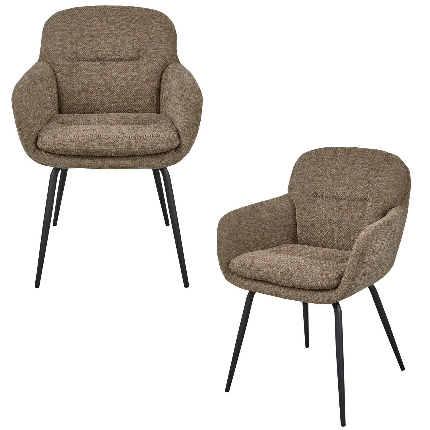 RUNA DINING CHAIR CHENILLE DARK SAND