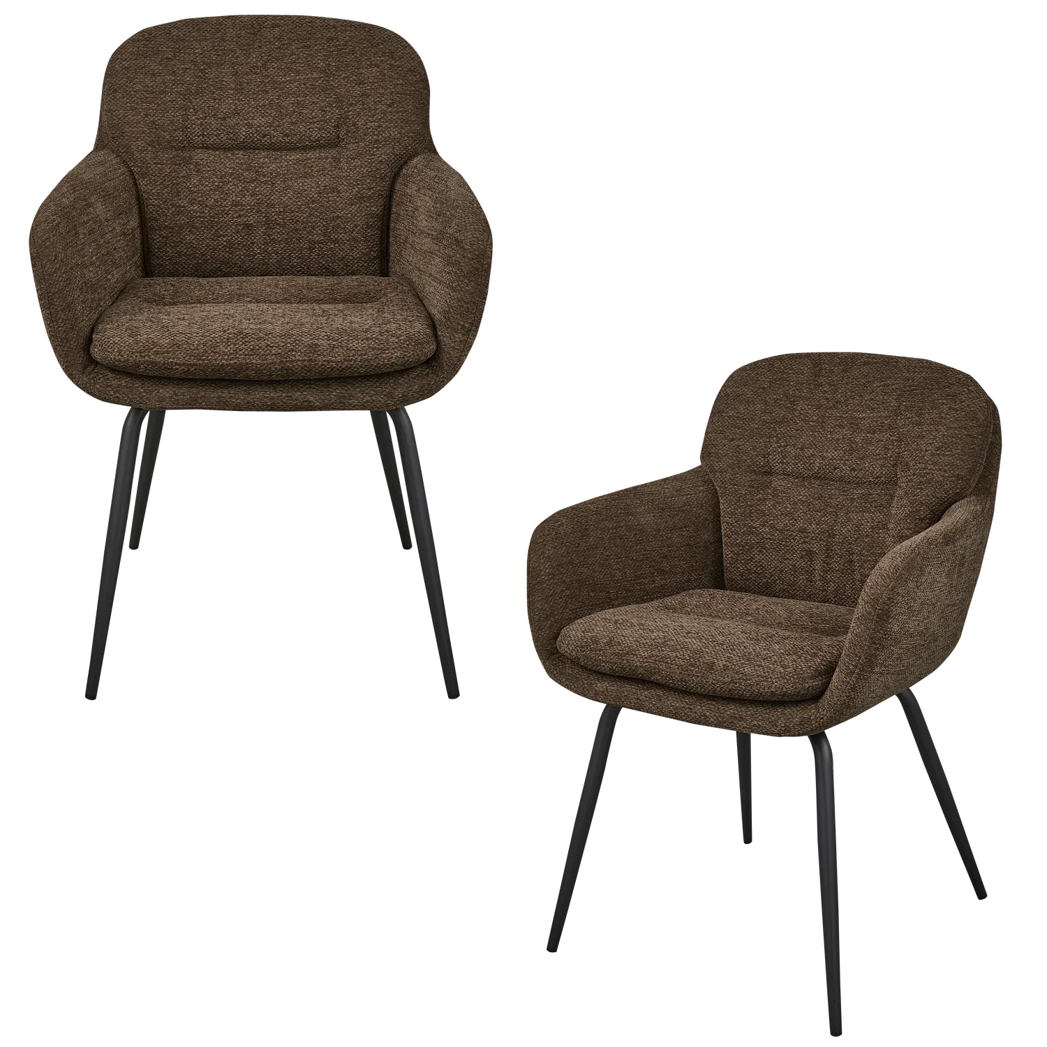RUNA DINING CHAIR CHENILLE WARM BROWN