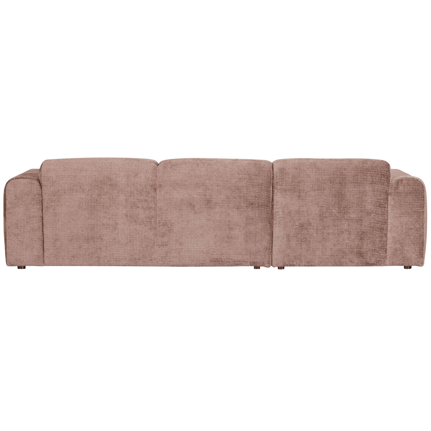 CLOUD CHAISE LONGUE SOFA LEFT CHENILLE TAUPE/PINK