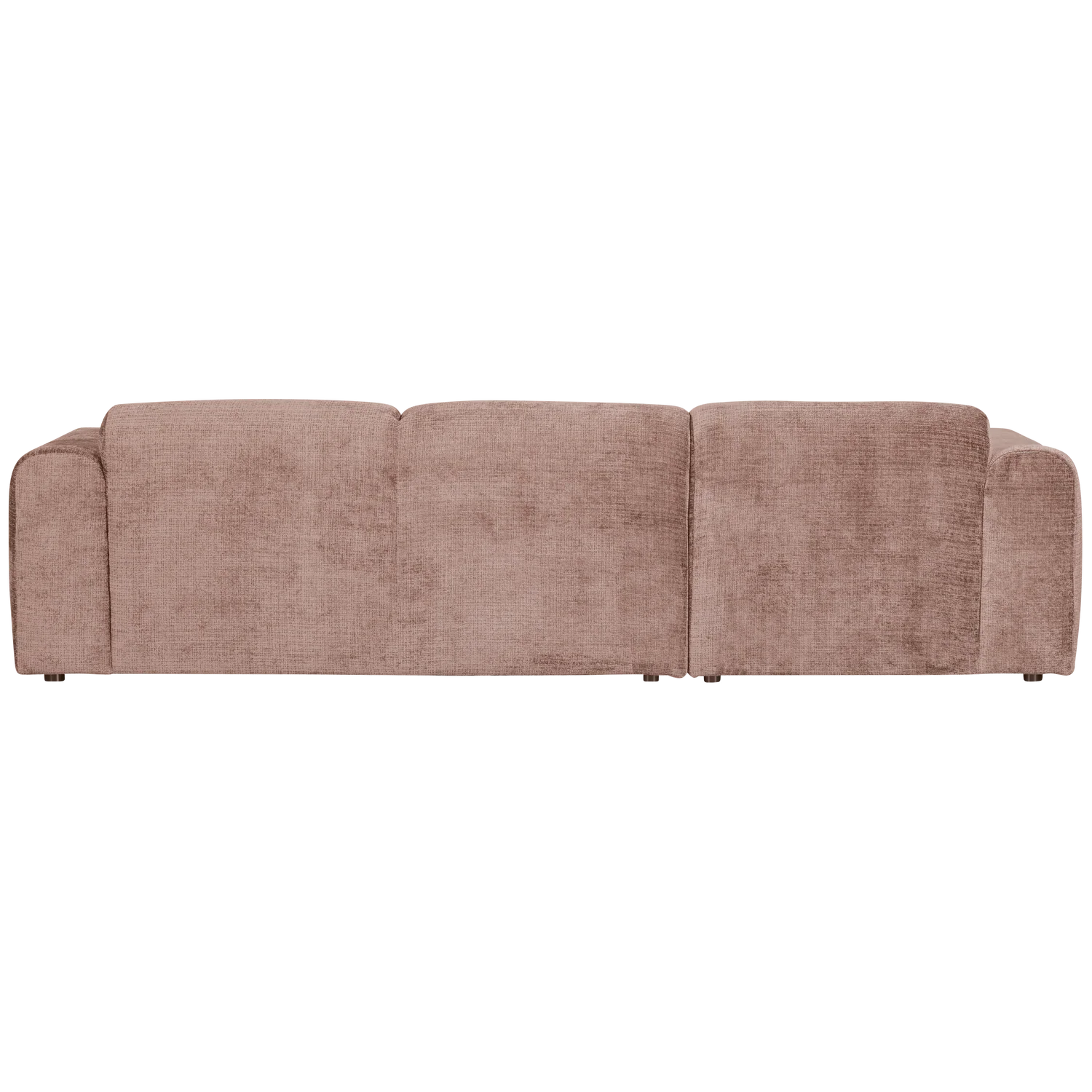 CLOUD CHAISE LONGUE SOFA LEFT CHENILLE TAUPE/PINK