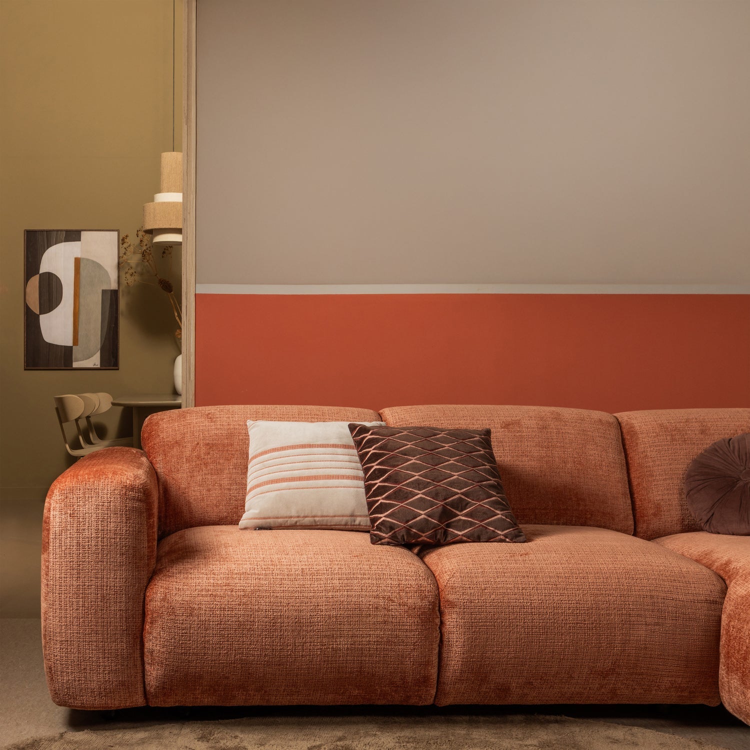 WOOOD canapea mare CLOUD CHAISE LONGUE | 100% Pes | Terra | 80x290x165 cm