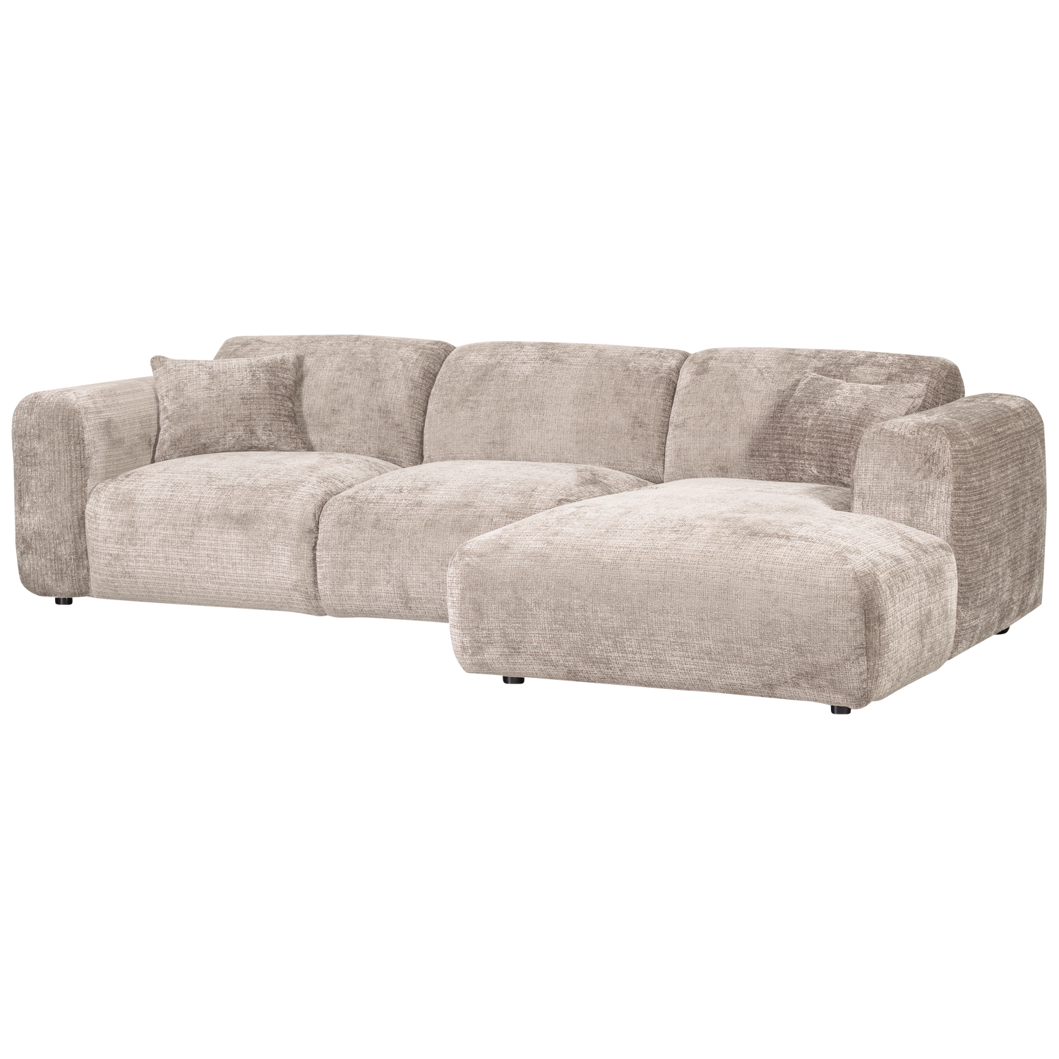 CLOUD CHAISE LONGUE SOFA RIGHT CHENILLE NATURAL