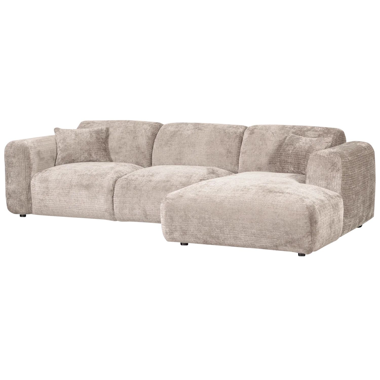 CLOUD CHAISE LONGUE SOFA RIGHT CHENILLE NATURAL