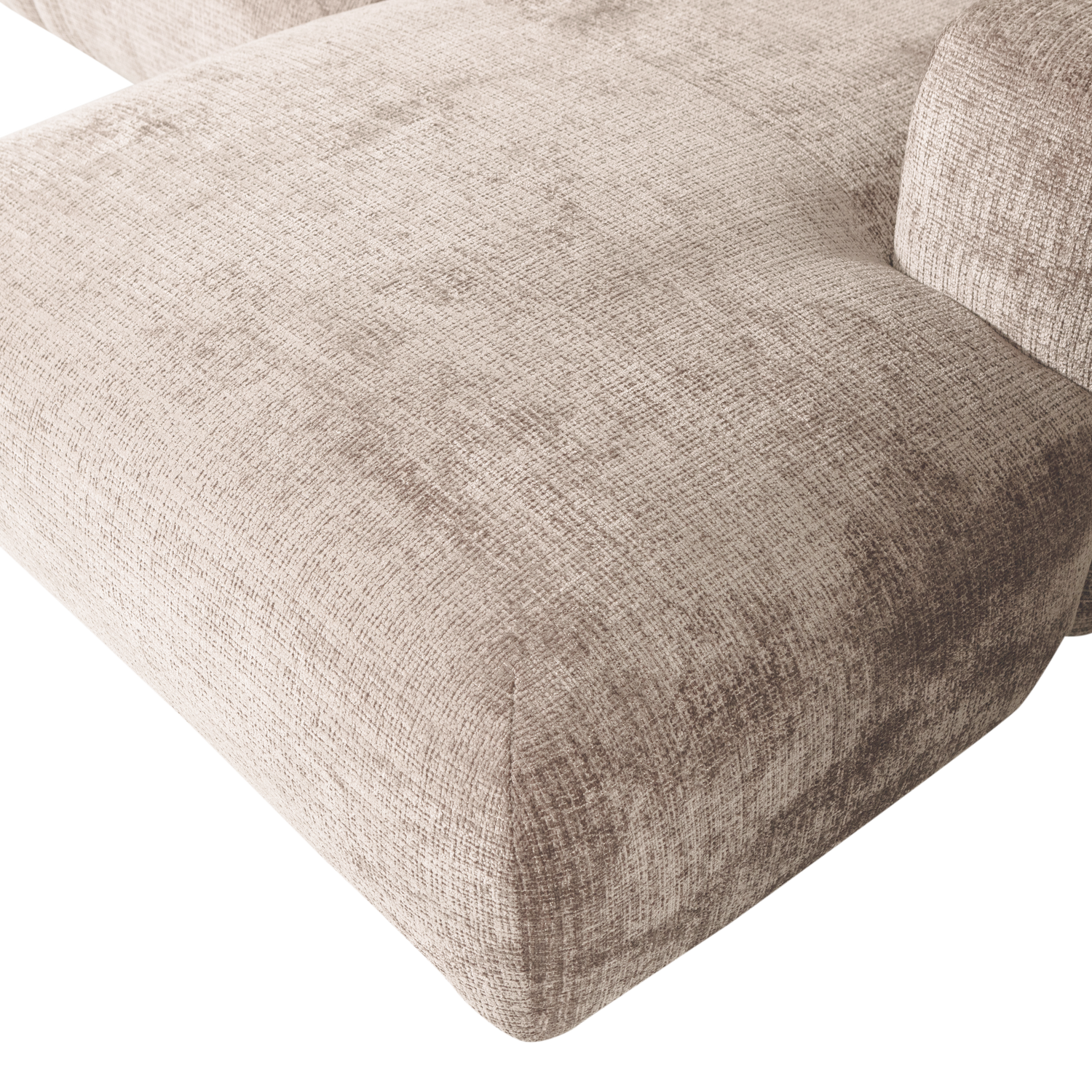 CLOUD CHAISE LONGUE SOFA RIGHT CHENILLE NATURAL