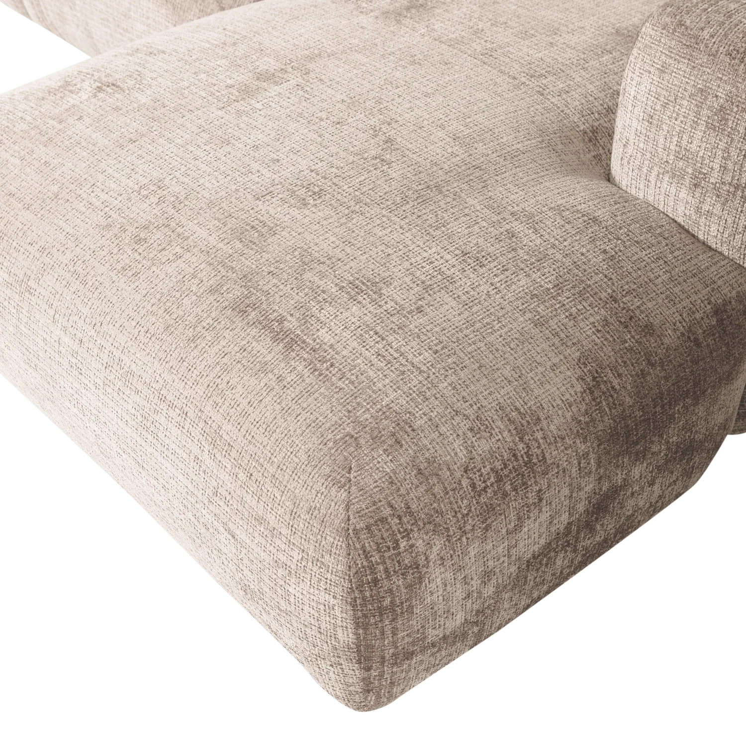 CLOUD CHAISE LONGUE SOFA RIGHT CHENILLE NATURAL