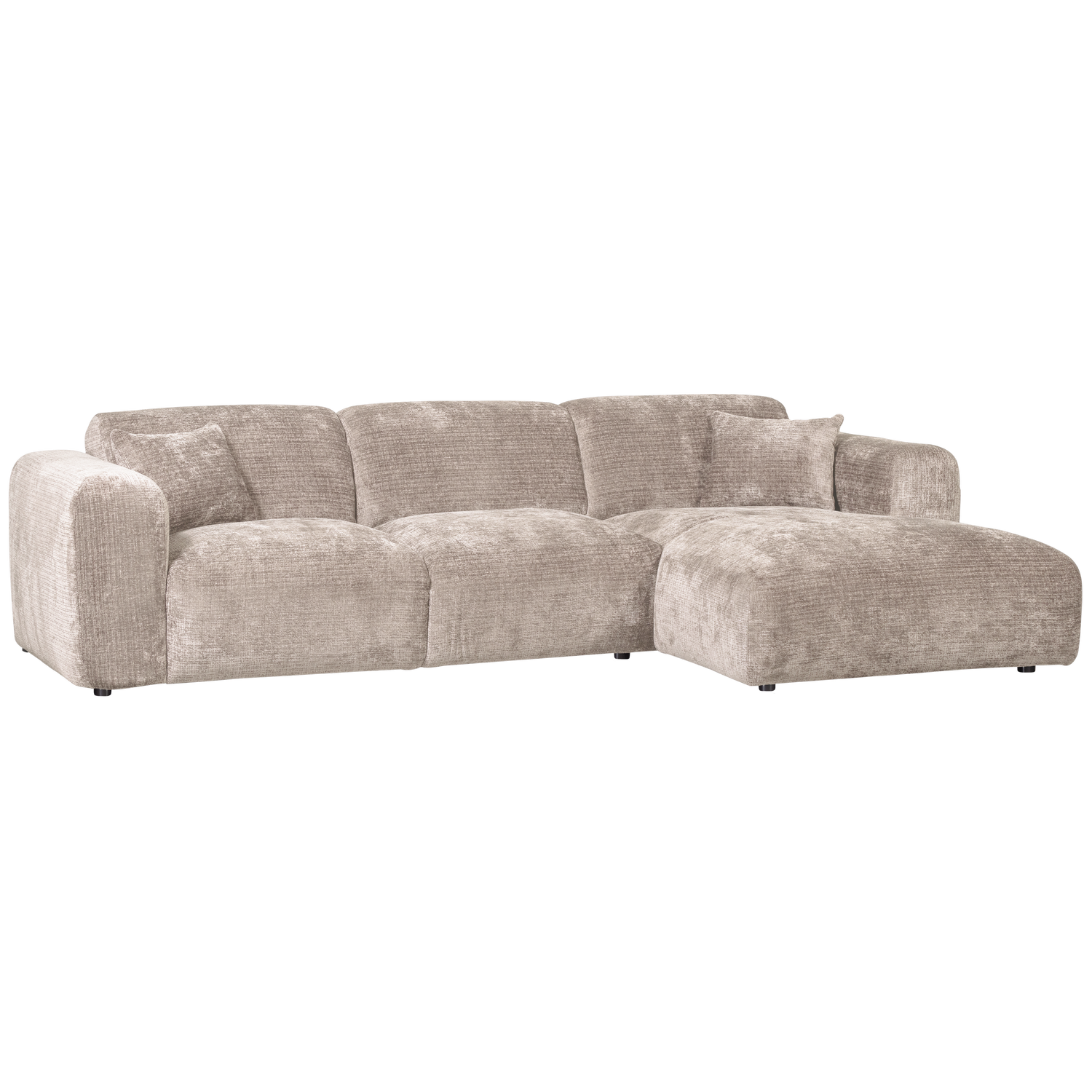 CLOUD CHAISE LONGUE SOFA RIGHT CHENILLE NATURAL
