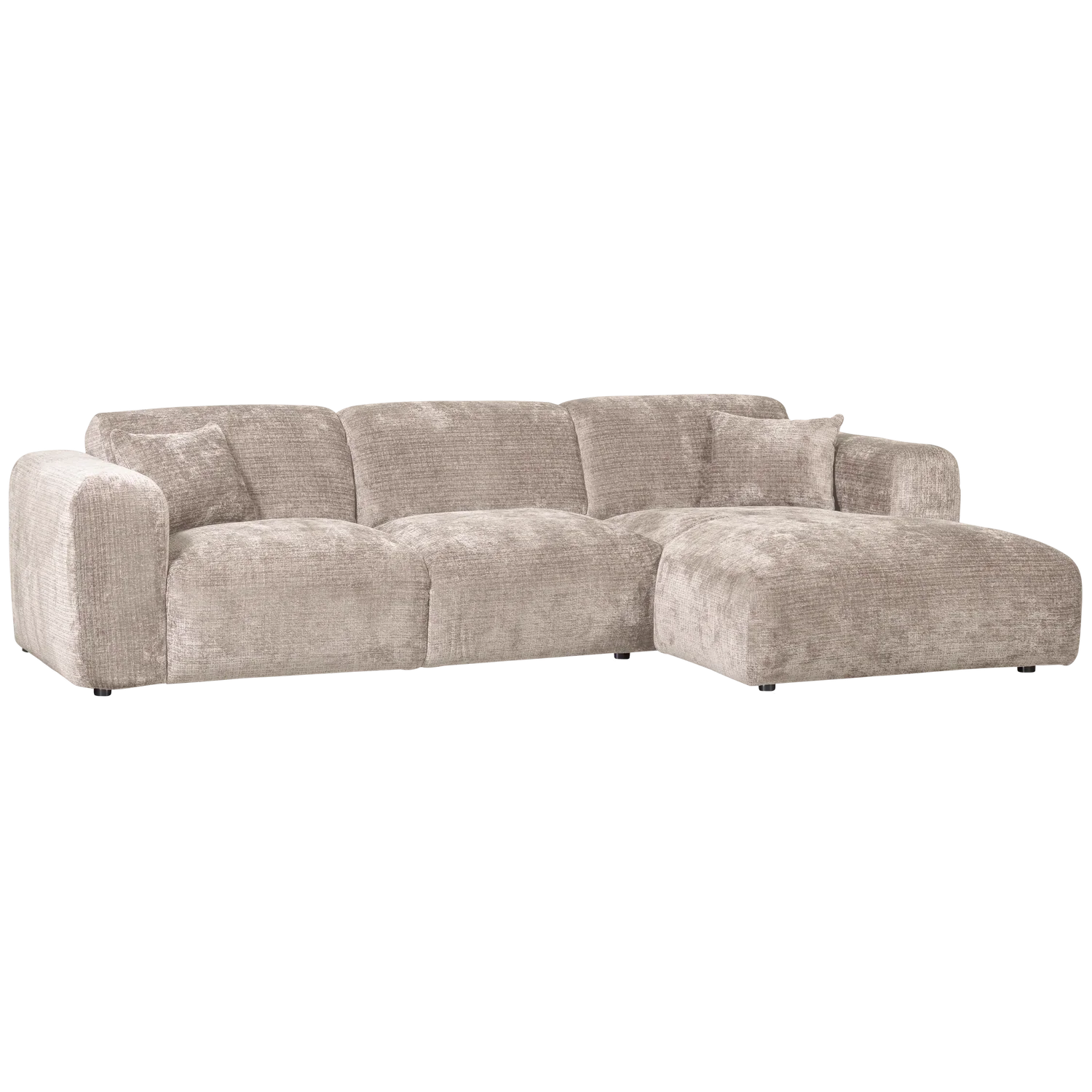 CLOUD CHAISE LONGUE SOFA RIGHT CHENILLE NATURAL