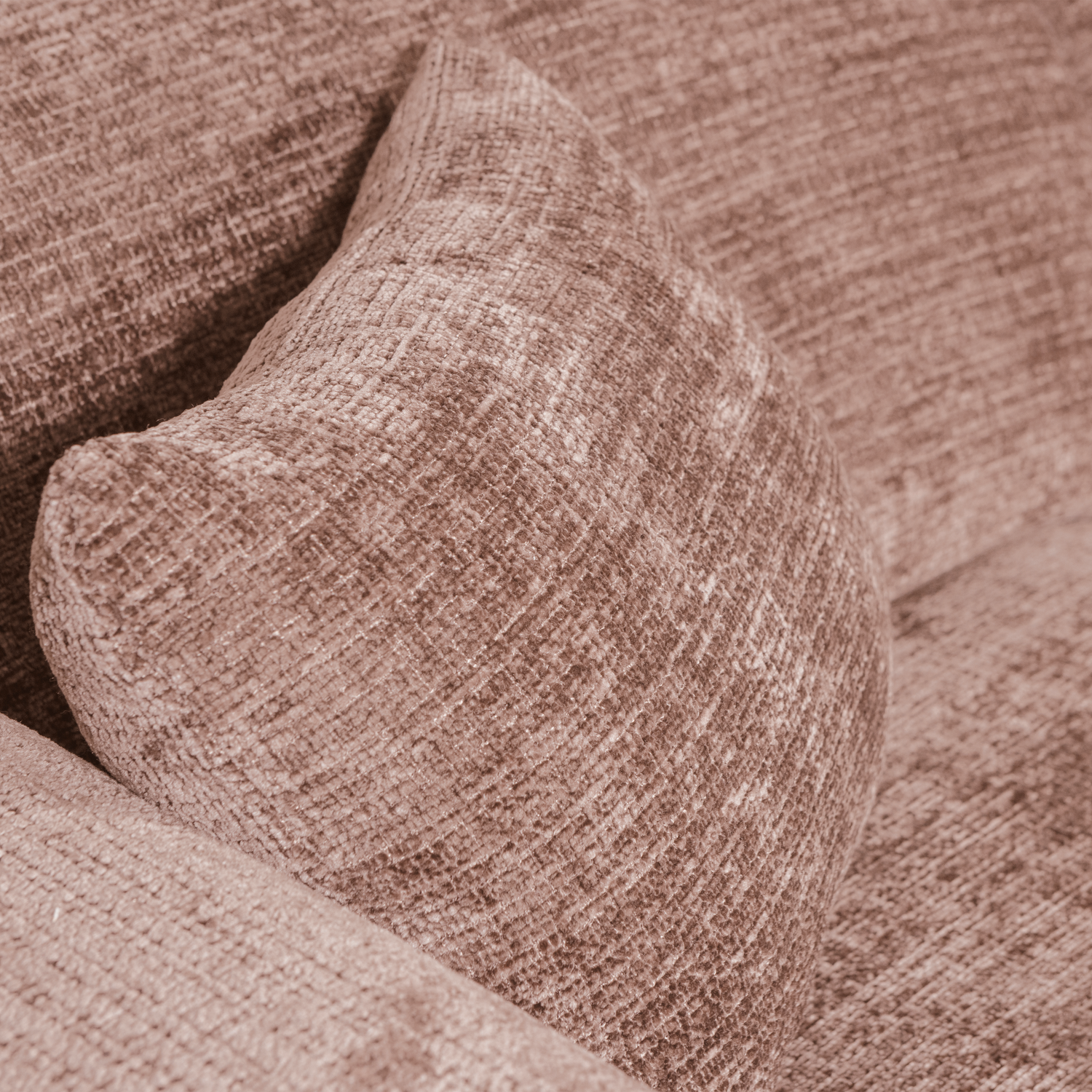 CLOUD CHAISE LONGUE SOFA RIGHT CHENILLE TAUPE/PINK