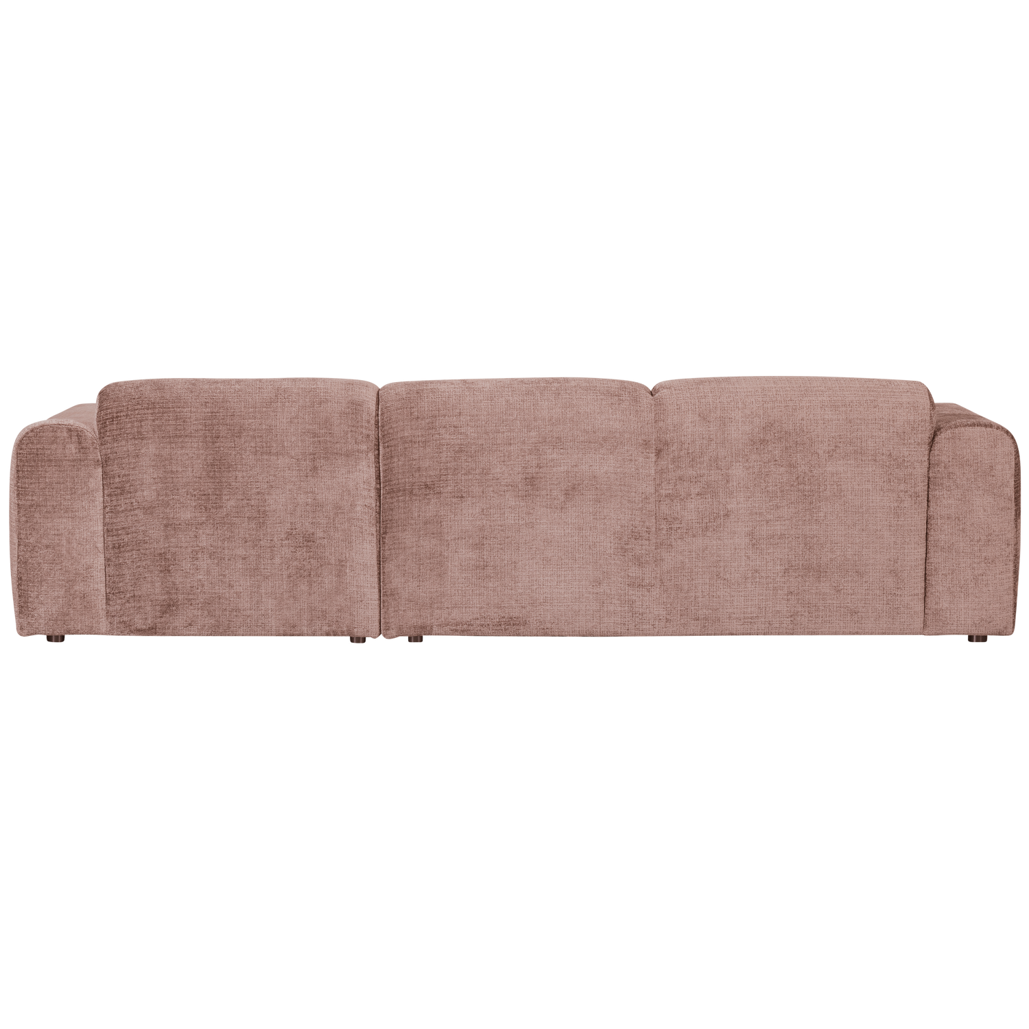 CLOUD CHAISE LONGUE SOFA RIGHT CHENILLE TAUPE/PINK