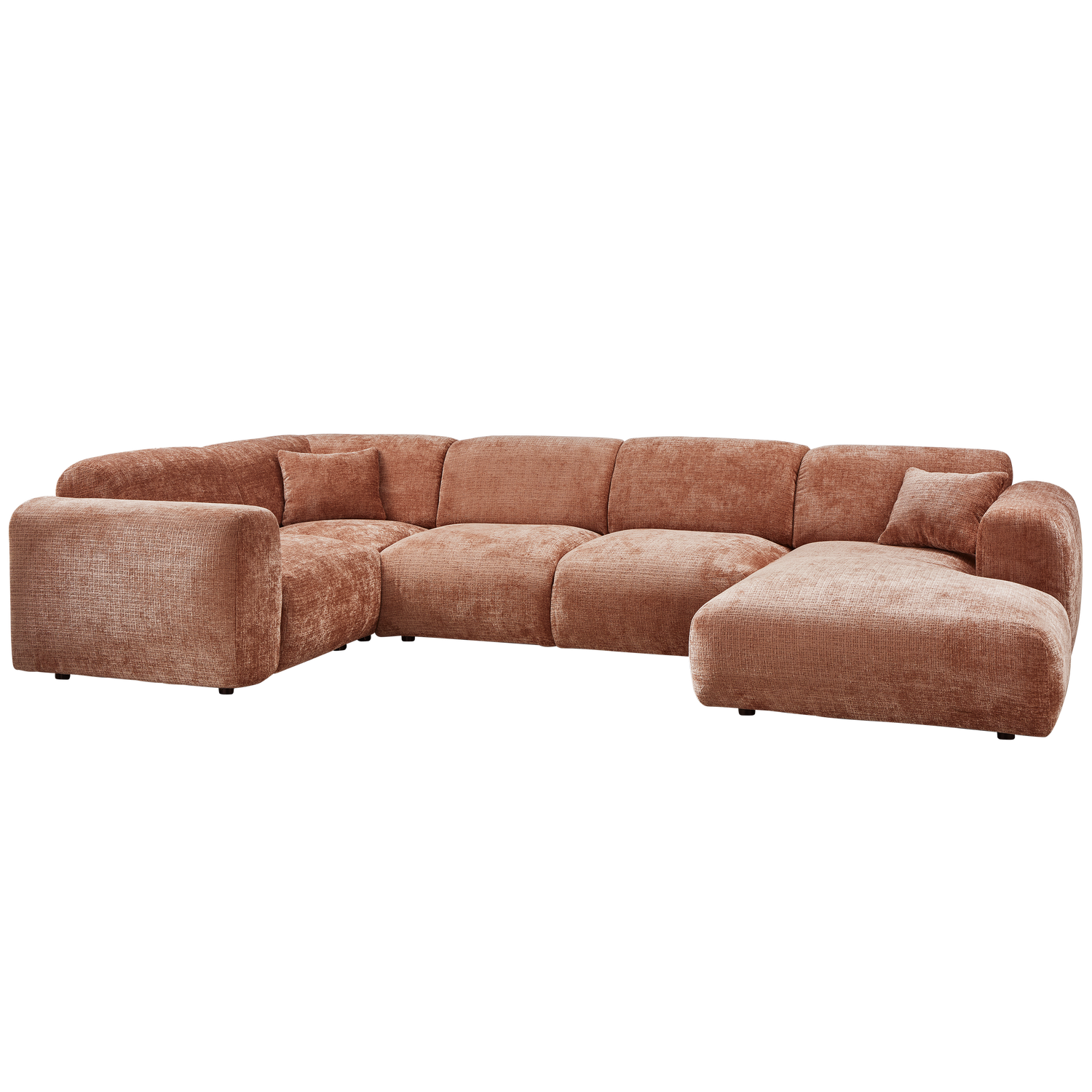 WOOOD canapea colt CLOUD | 100% Pes | Terra | 80x345x198 cm