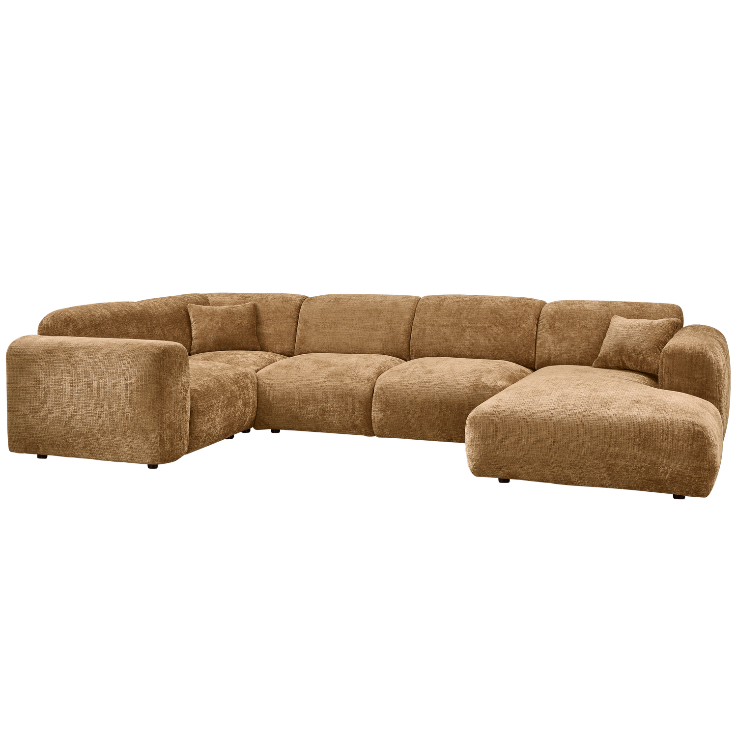 WOOOD canapea colt CLOUD | 100% Pes | Galben | 80x345x198 cm