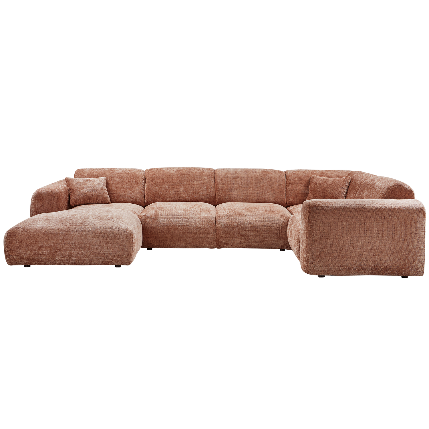 WOOOD canapea colt CLOUD | 100% Pes | Terra | 80x345x198 cm