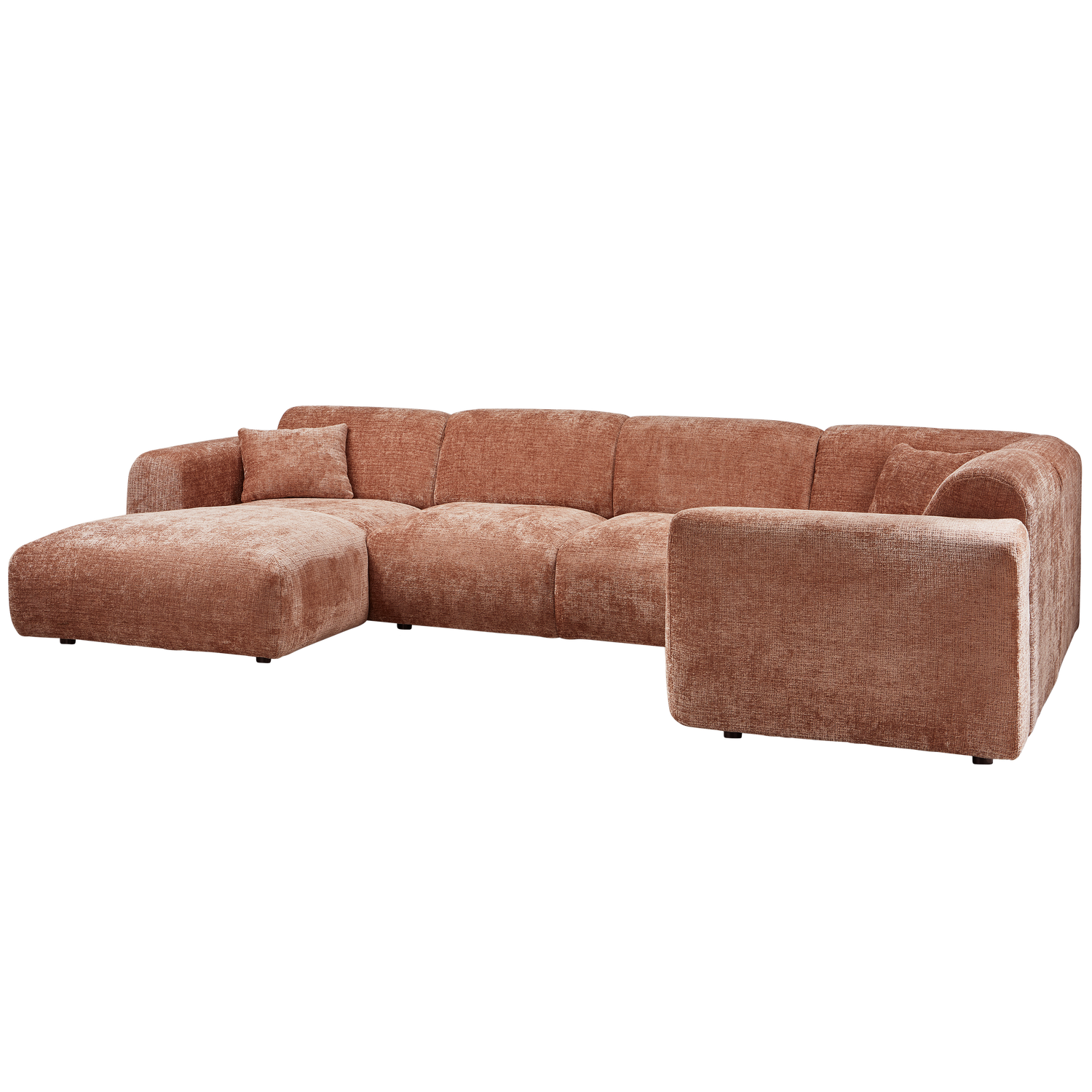 WOOOD canapea colt CLOUD | 100% Pes | Terra | 80x345x198 cm