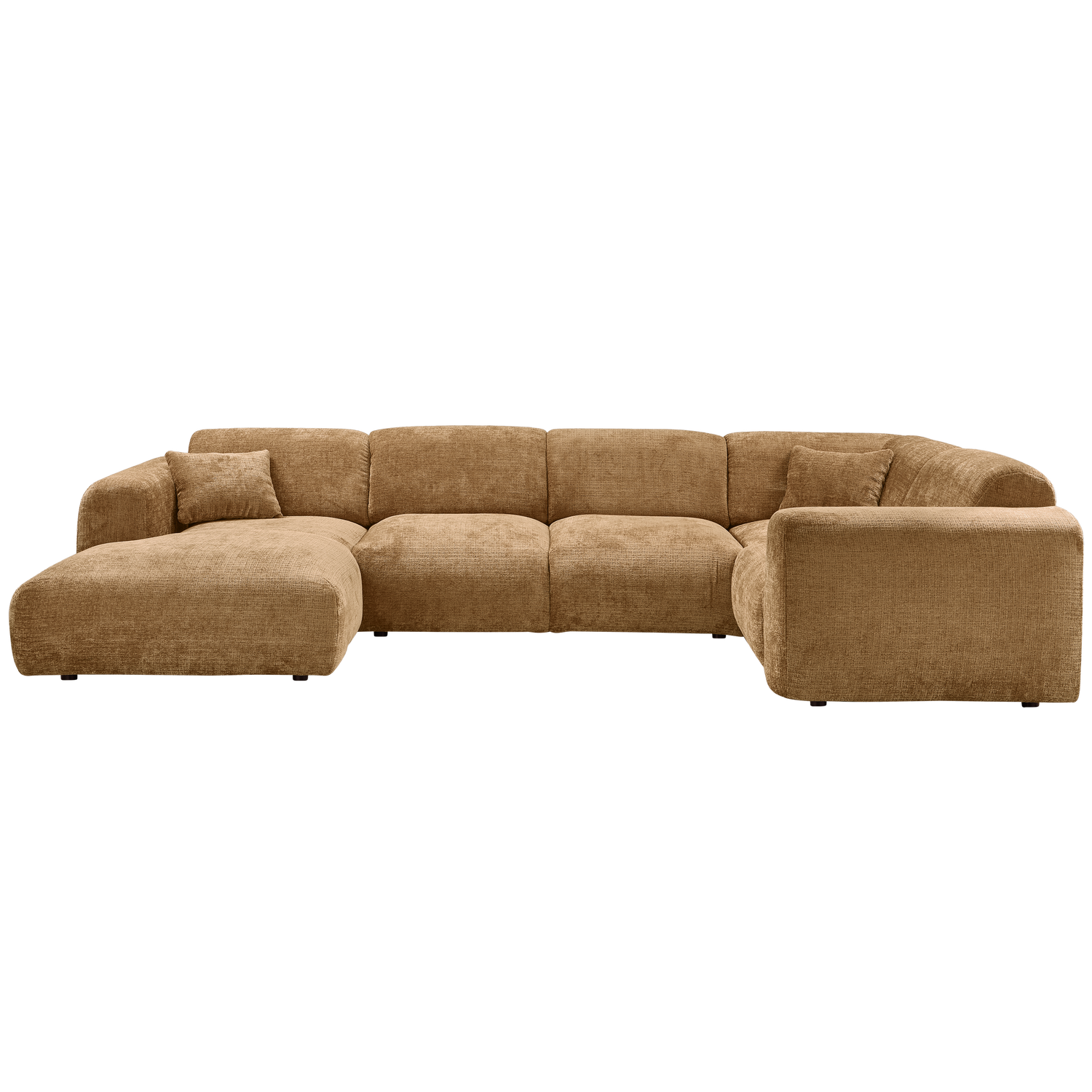 WOOOD canapea colt CLOUD | 100% Pes | Galben | 80x345x198 cm