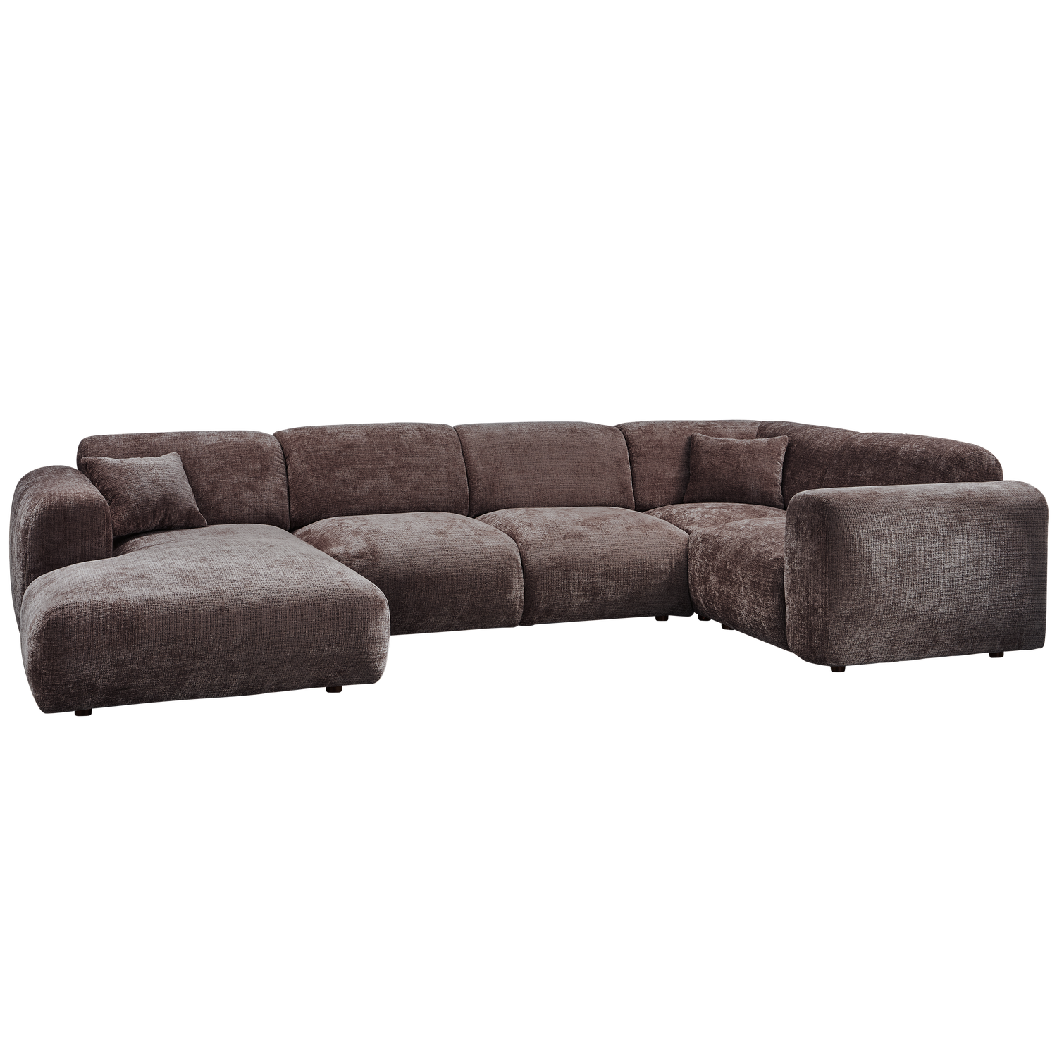 WOOOD canapea colt CLOUD | 100% Pes | Maro | 80x345x198 cm