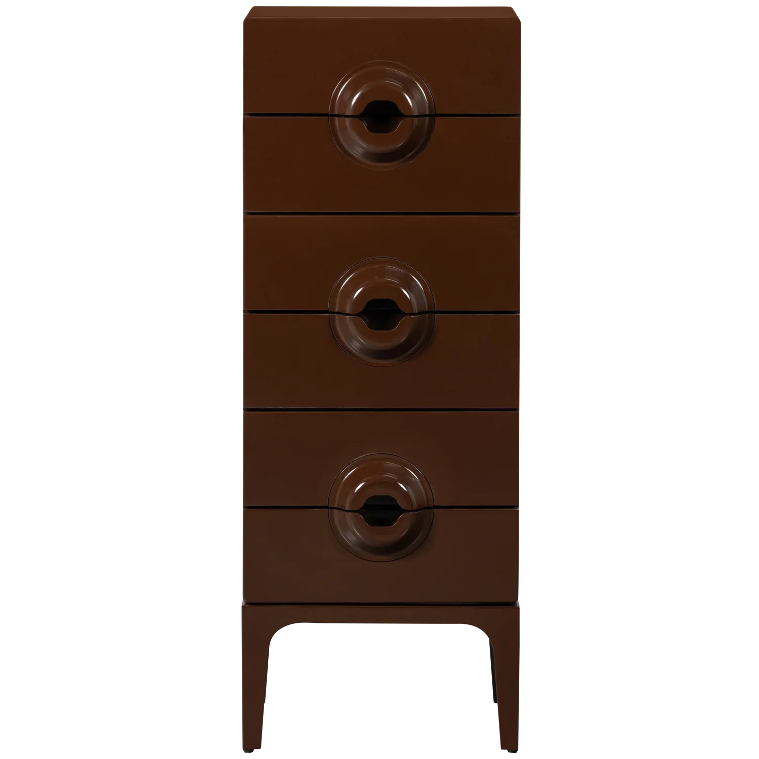 MERGE CABINET WITH 6 DRAWERS EUCALYPTUS WOOD BROWN/RED
