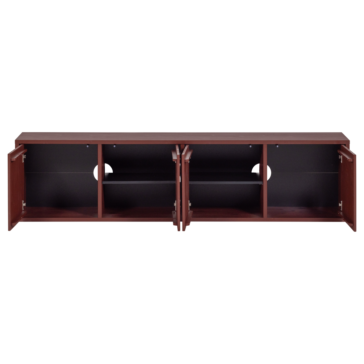 WOOOD mobila TV MEREL | Pin | Burgund | 50x200x39 cm