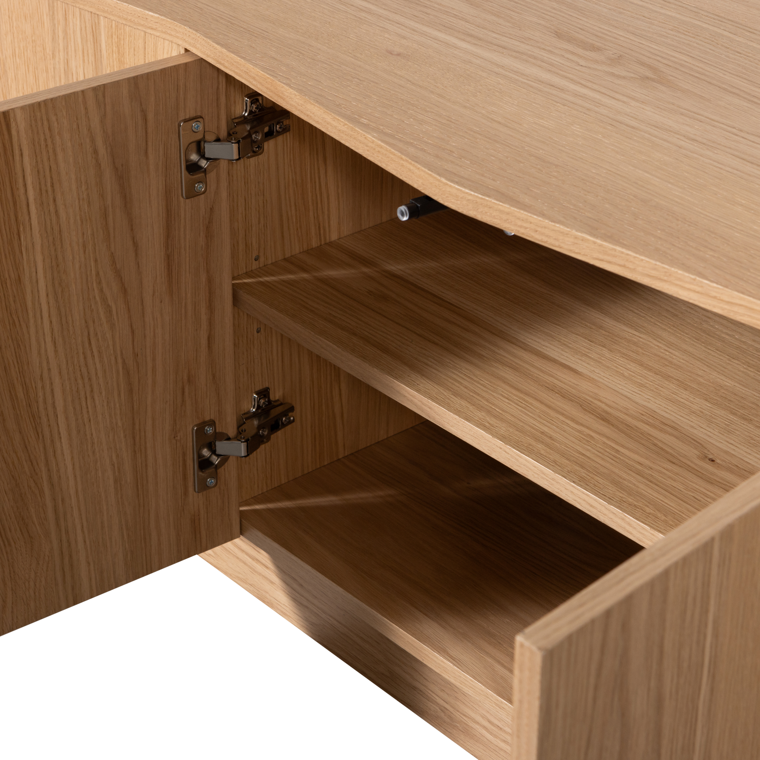 WOOOD comodă TV Zuma Tv | stejar | Transparent | FSC, 200x45x52 cm