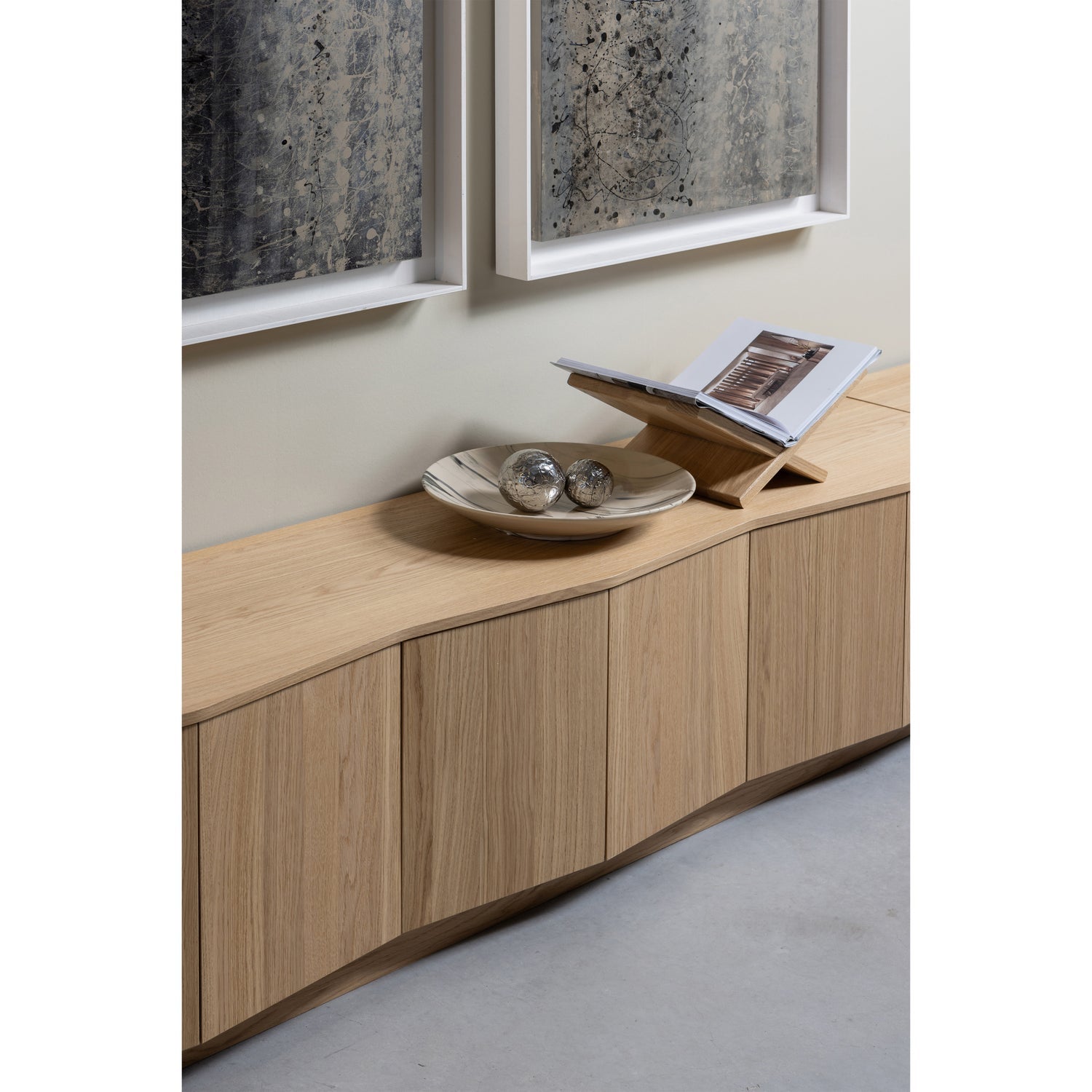 WOOOD comodă TV Zuma Tv | stejar | Transparent | FSC, 200x45x52 cm