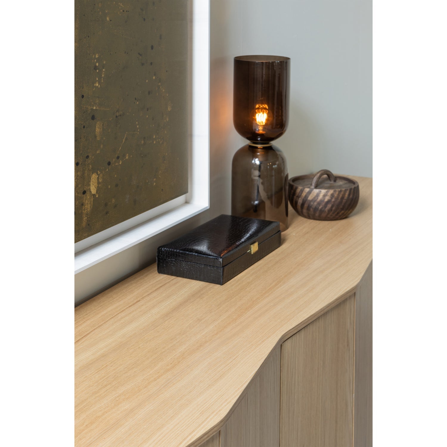 WOOOD consola ZUMA SIDEBOARD 200 CM | Stejar | Transparant | 85x200x45 cm