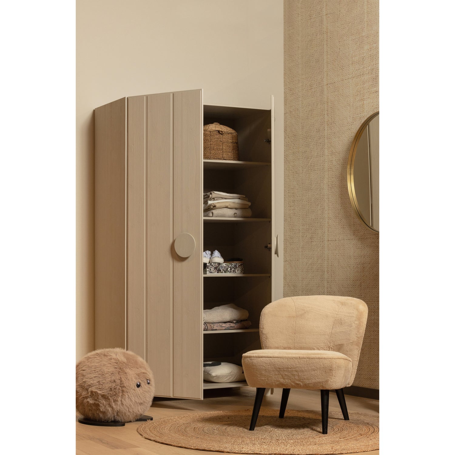 WOOOD covor ROSS | iuta | Natural | 1x150x150 cm