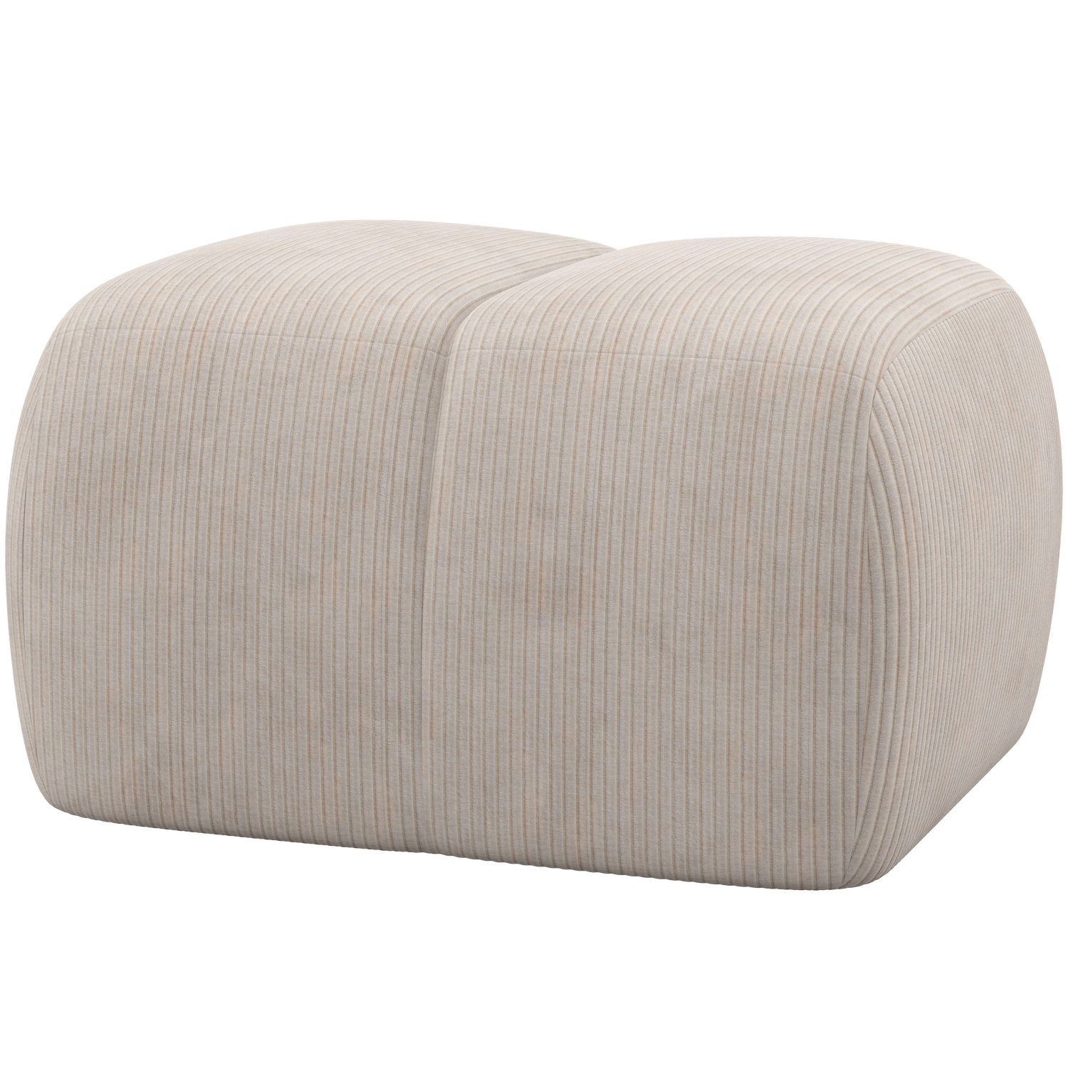 WOOOD puf MOJO | 100% Pes | Ecru | 45x84x64 cm