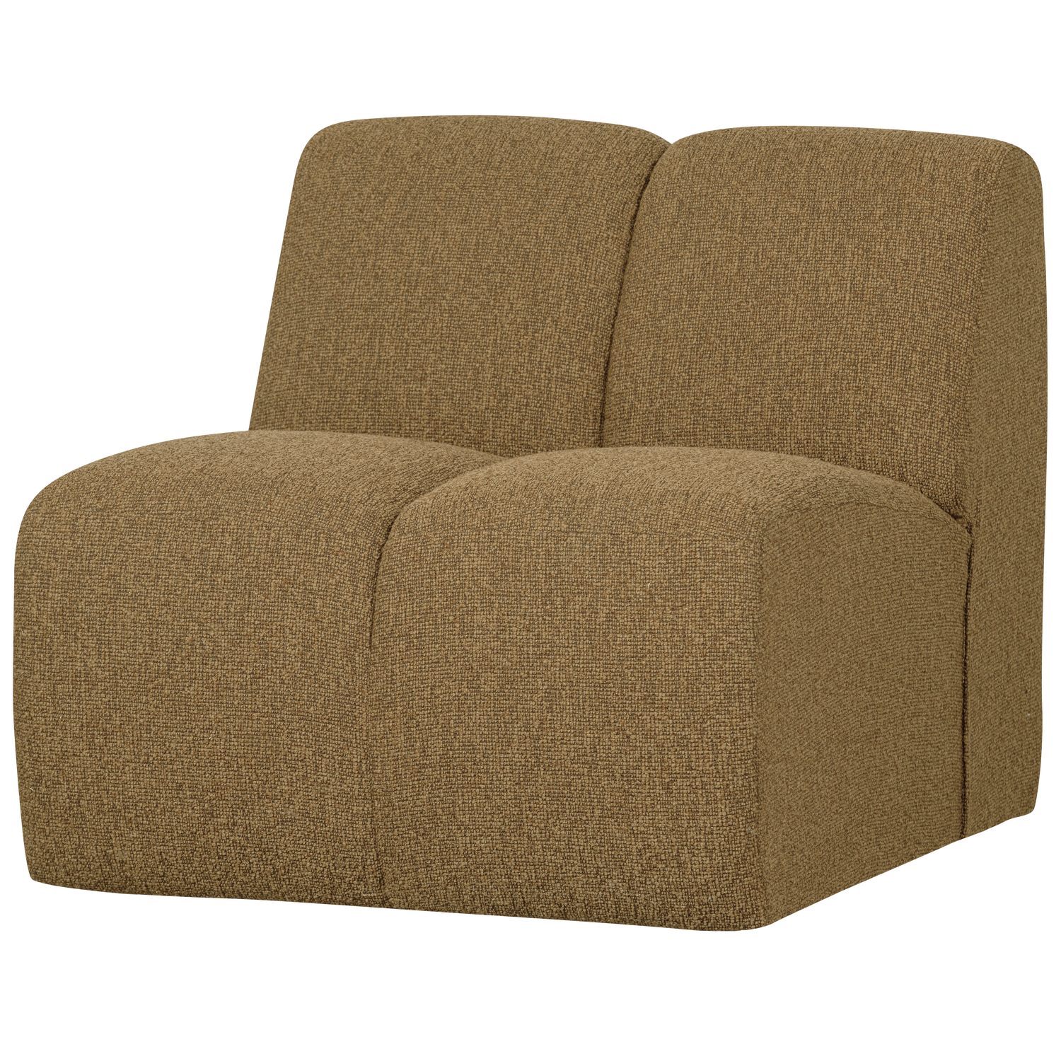 WOOOD canapea modulara MOJO 1-SEATER ELEMENT BOUCLE YELLOW/BROWN MELANGE | 100% Pes | Galben | 74x84x97 cm