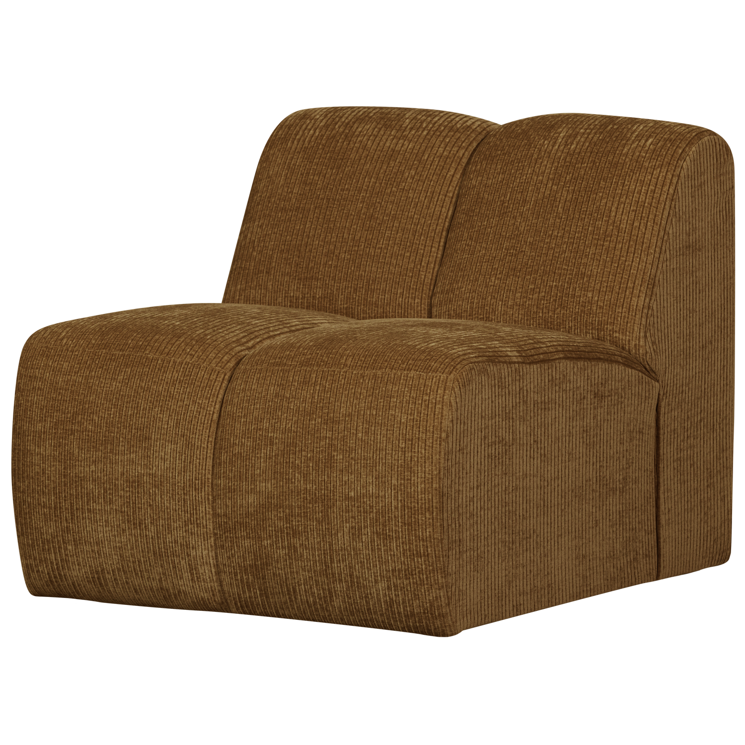 WOOOD canapea modulara MOJO 1-SEATER ELEMENT RIB FABRIC | 100% Pes | Galben | 74x84x97 cm
